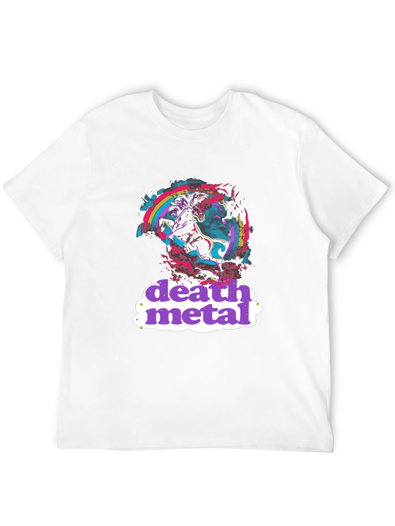 Death Metal T-Shirt Black Graphic Tee Novelty Shirt