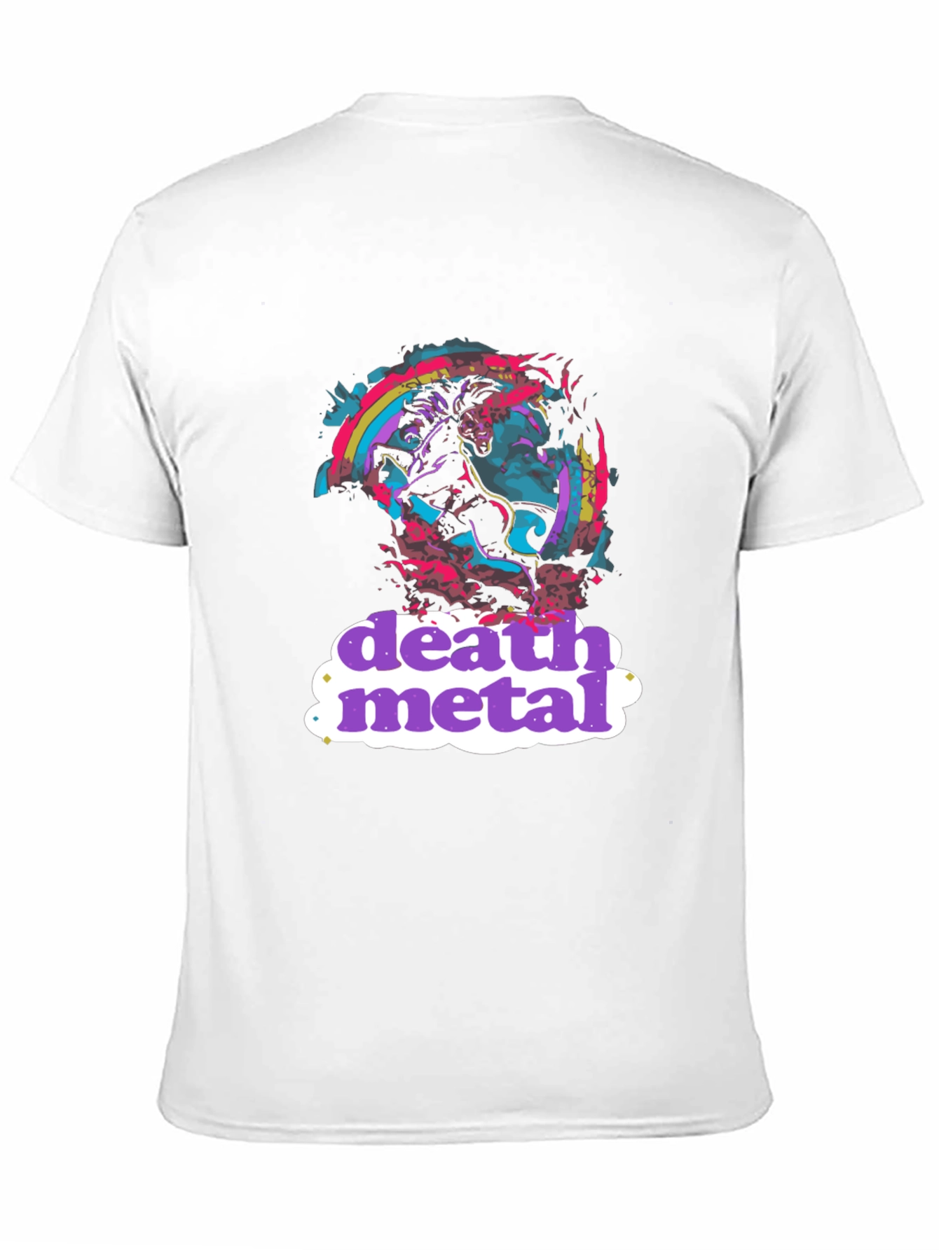 Death Metal T-Shirt Black Graphic Tee Novelty Shirt