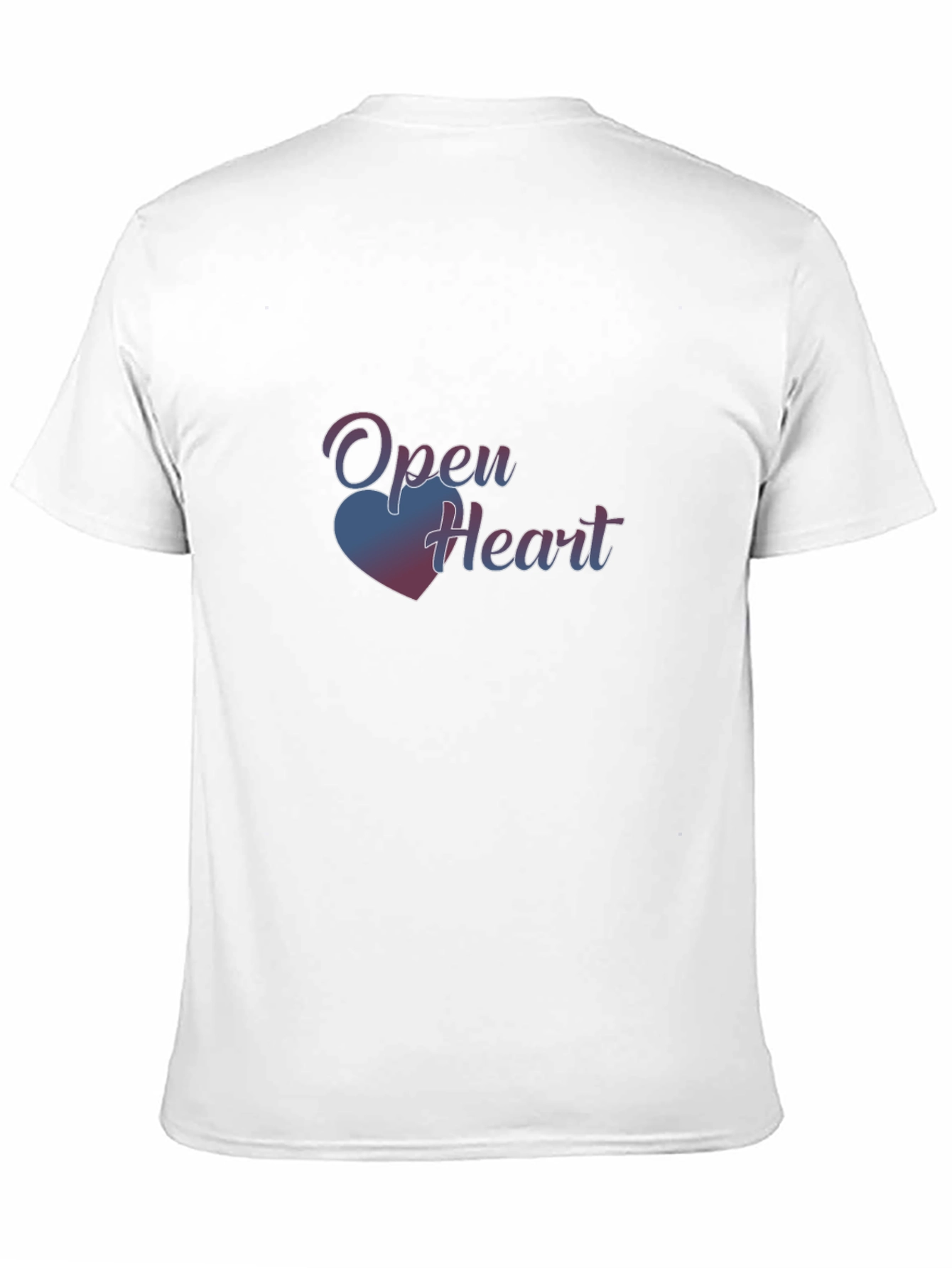 Open Heart Graphic Tee - Black Casual T-Shirt