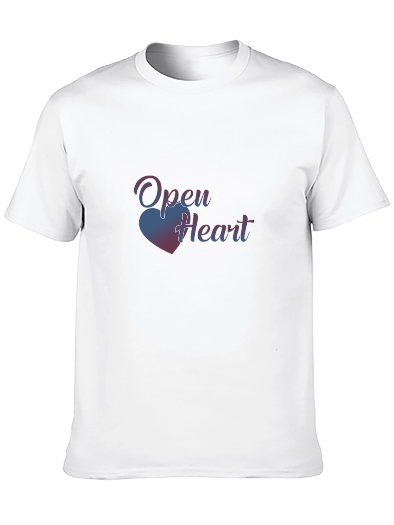 Open Heart Graphic Tee - Black Casual T-Shirt