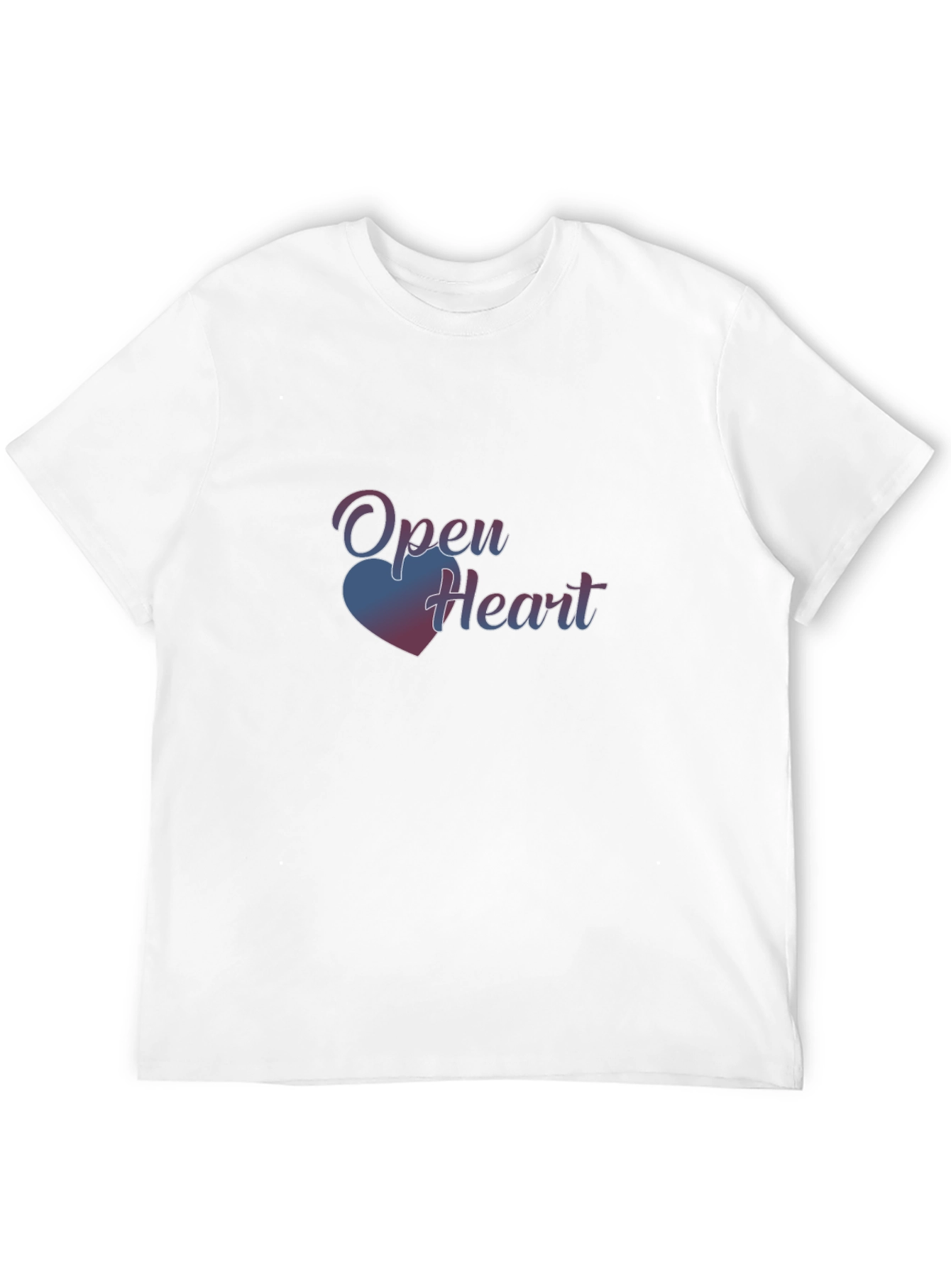 Open Heart Graphic Tee - Black Casual T-Shirt