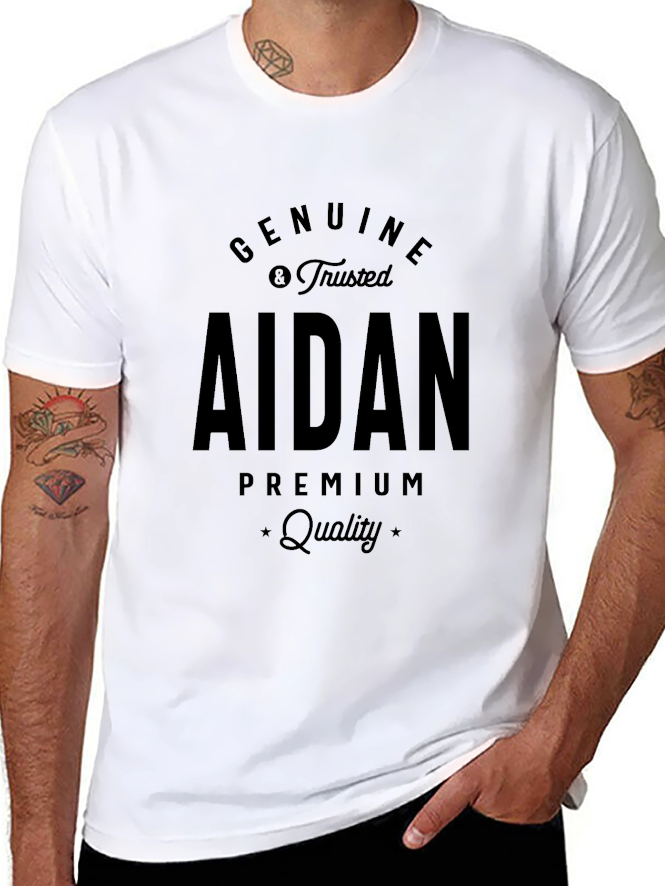 Genuine Aidan Premium Quality Black T-Shirt