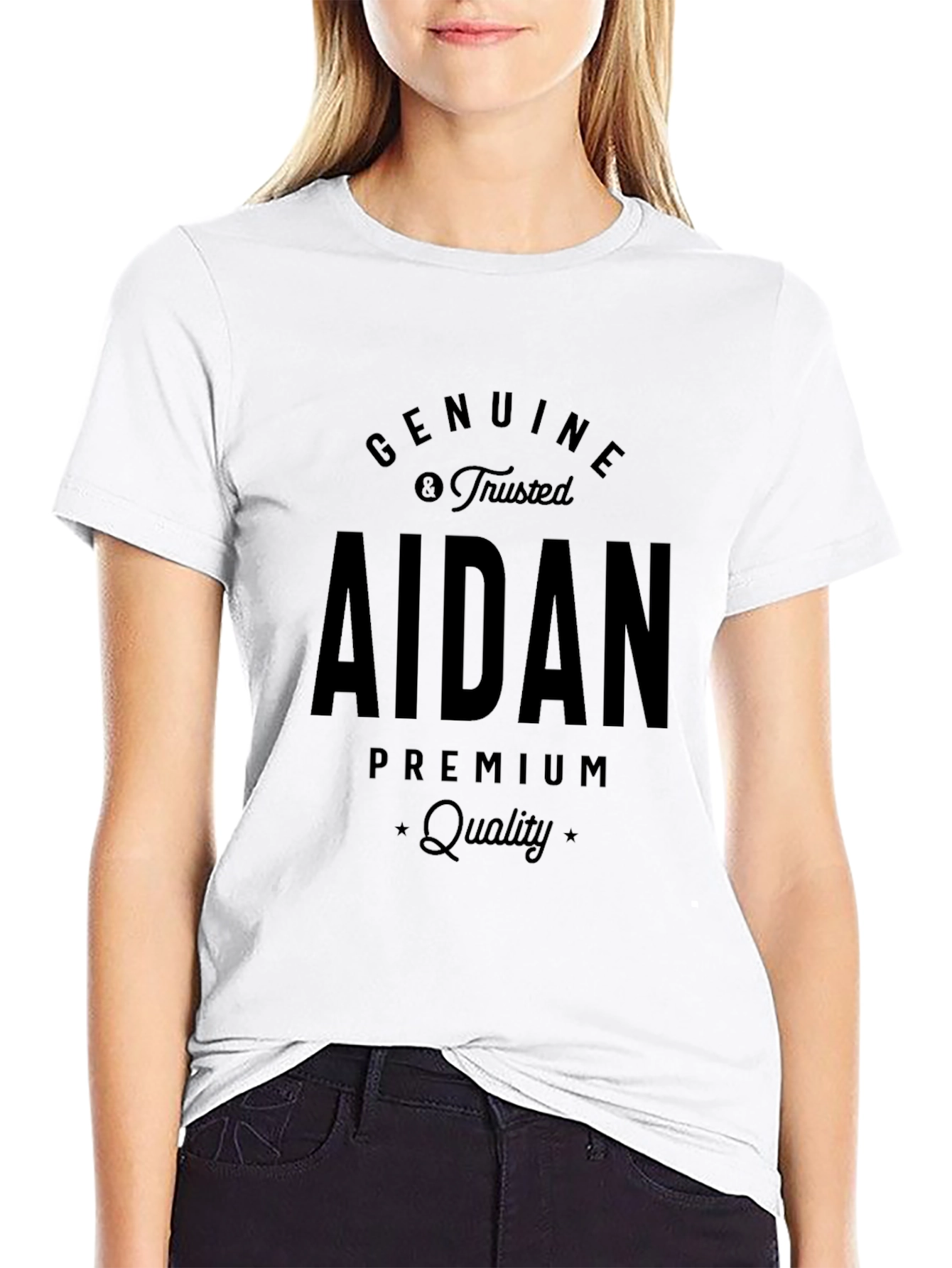 Genuine Aidan Premium Quality Black T-Shirt