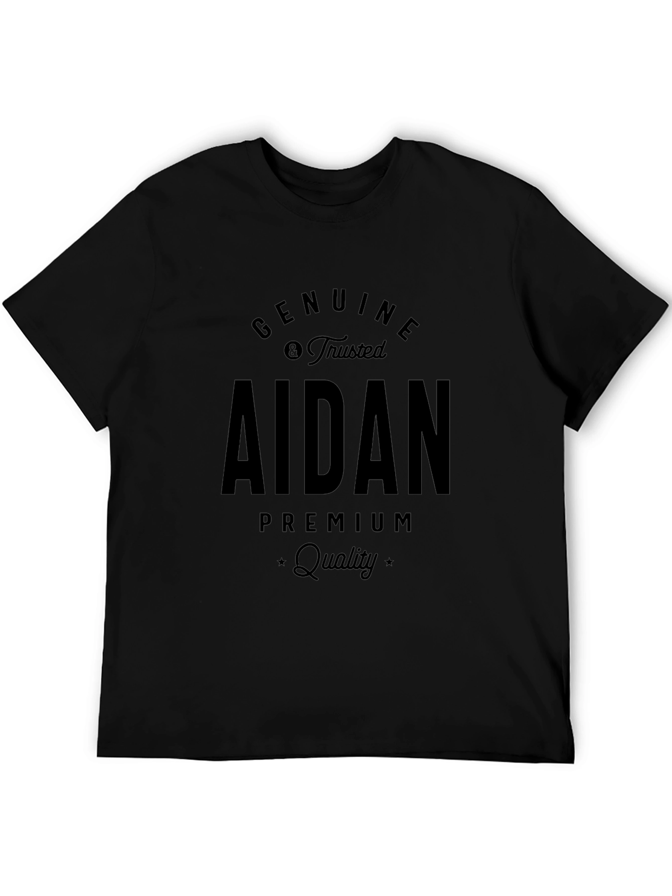 Genuine Aidan Premium Quality Black T-Shirt