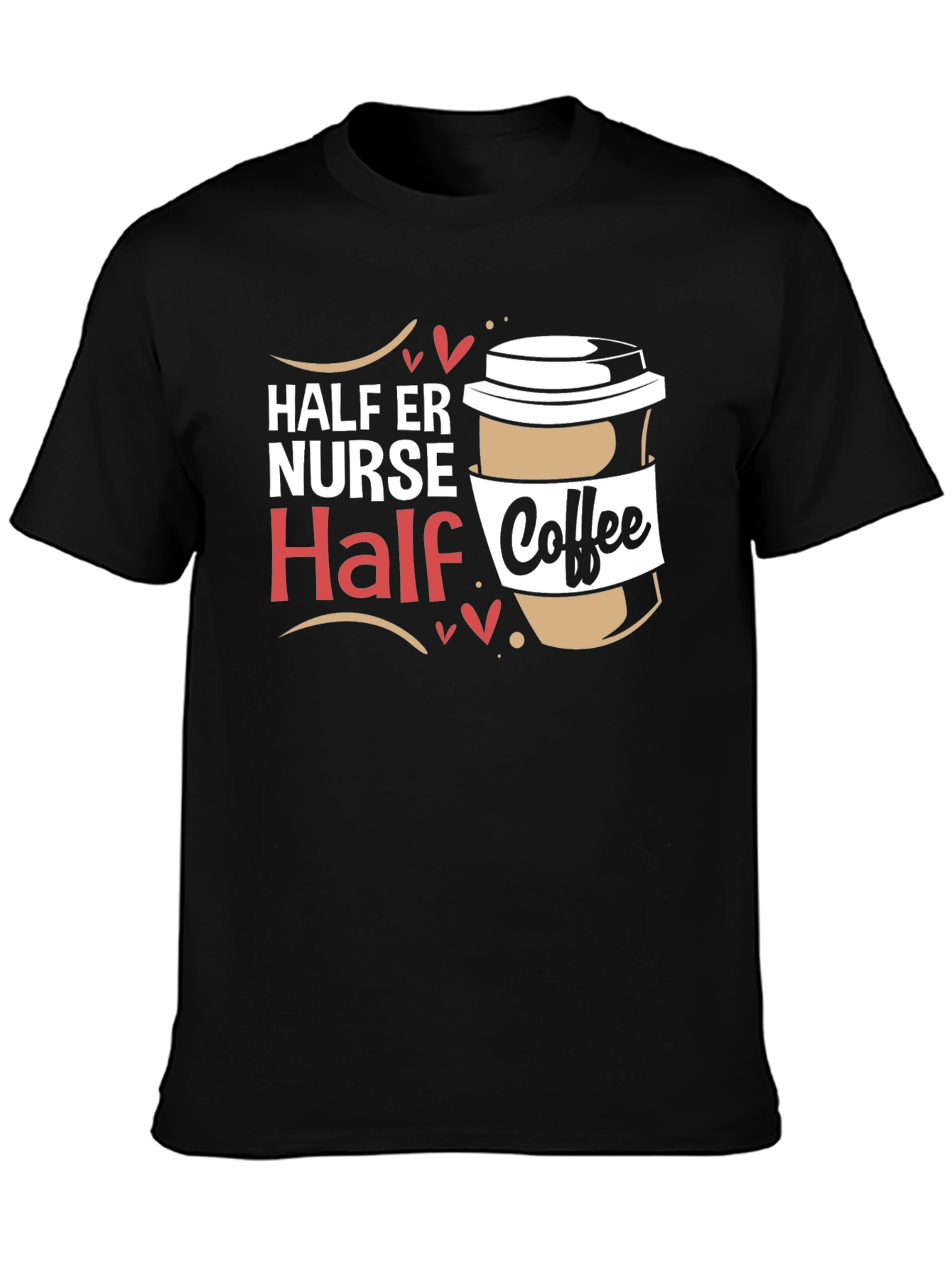 Half ER Nurse Half Coffee Graphic Tee