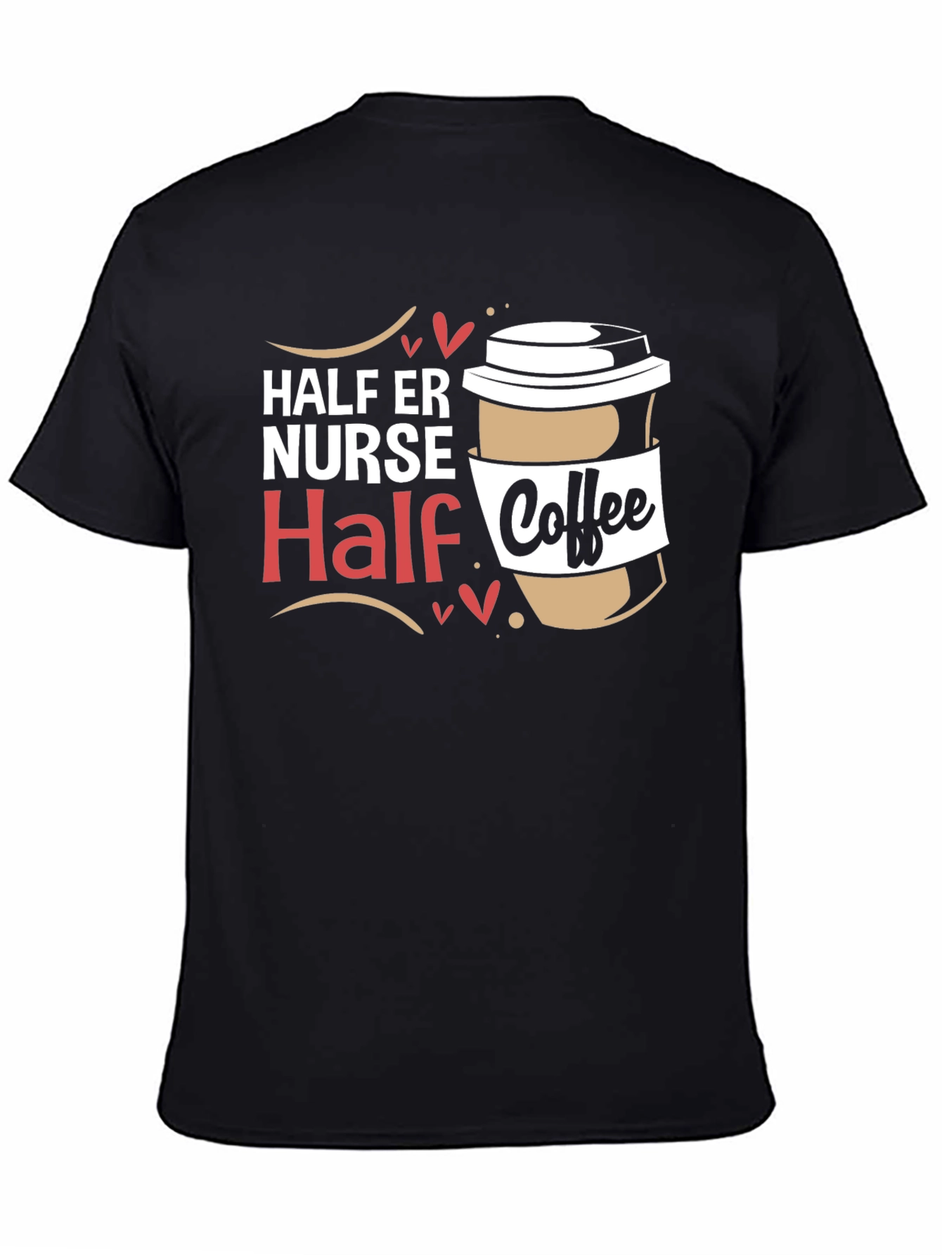 Half ER Nurse Half Coffee Graphic Tee