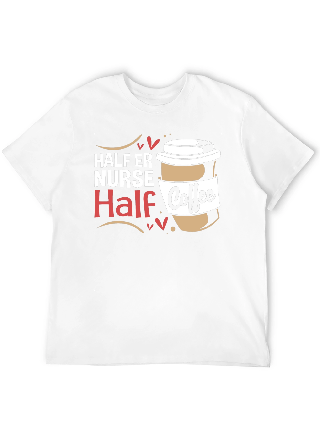 Half ER Nurse Half Coffee Graphic Tee