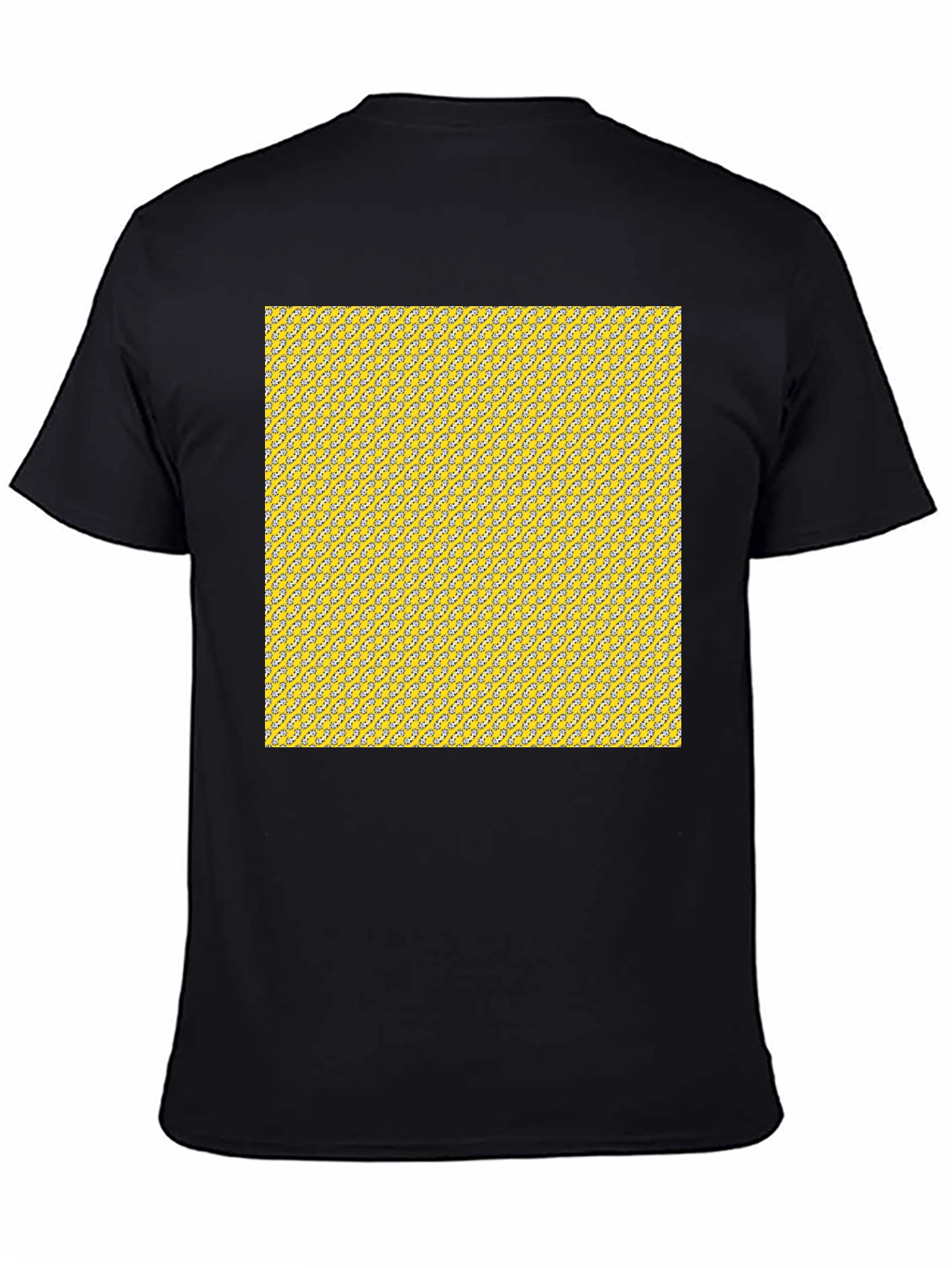 Patterned Yellow Graphic Tee - Mens Casual