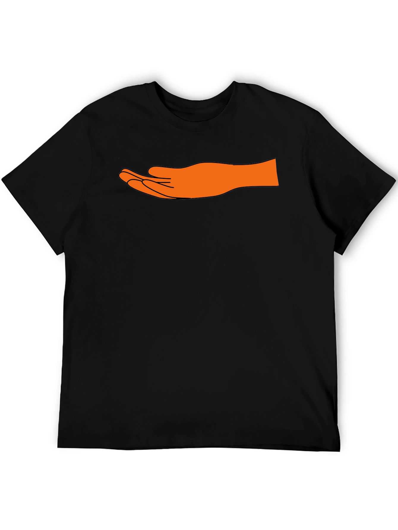 Open Hand Graphic Tee - Trendy Black T-Shirt