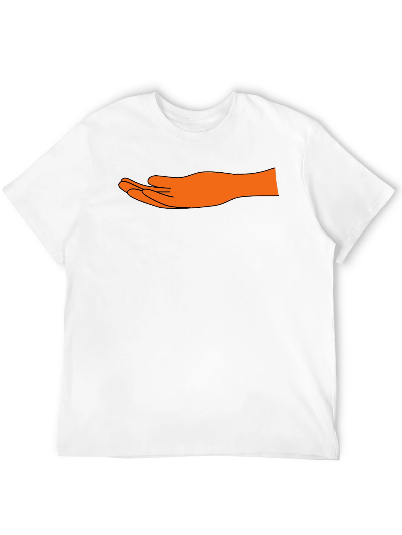 Open Hand Graphic Tee - Trendy Black T-Shirt