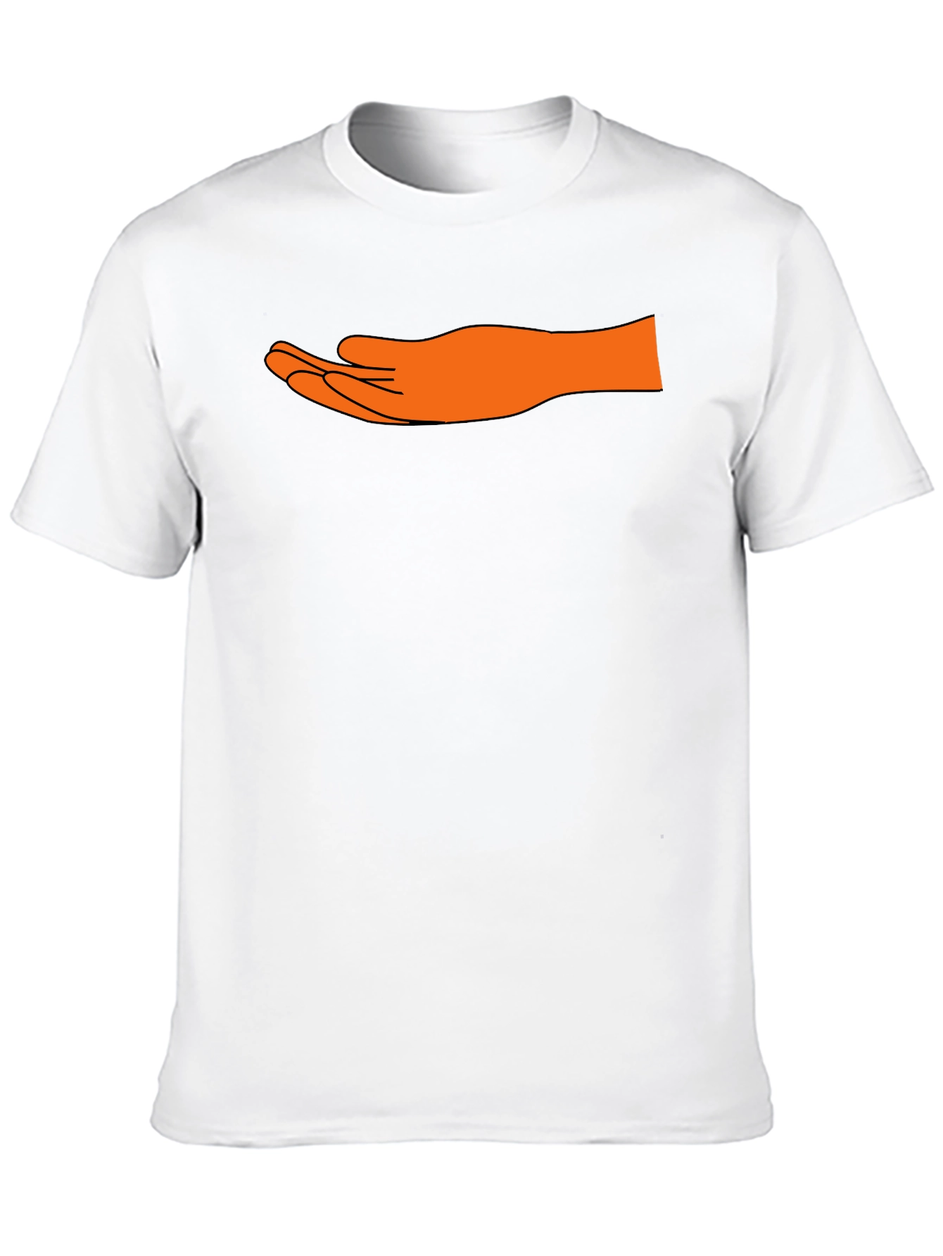 Open Hand Graphic Tee - Trendy Black T-Shirt