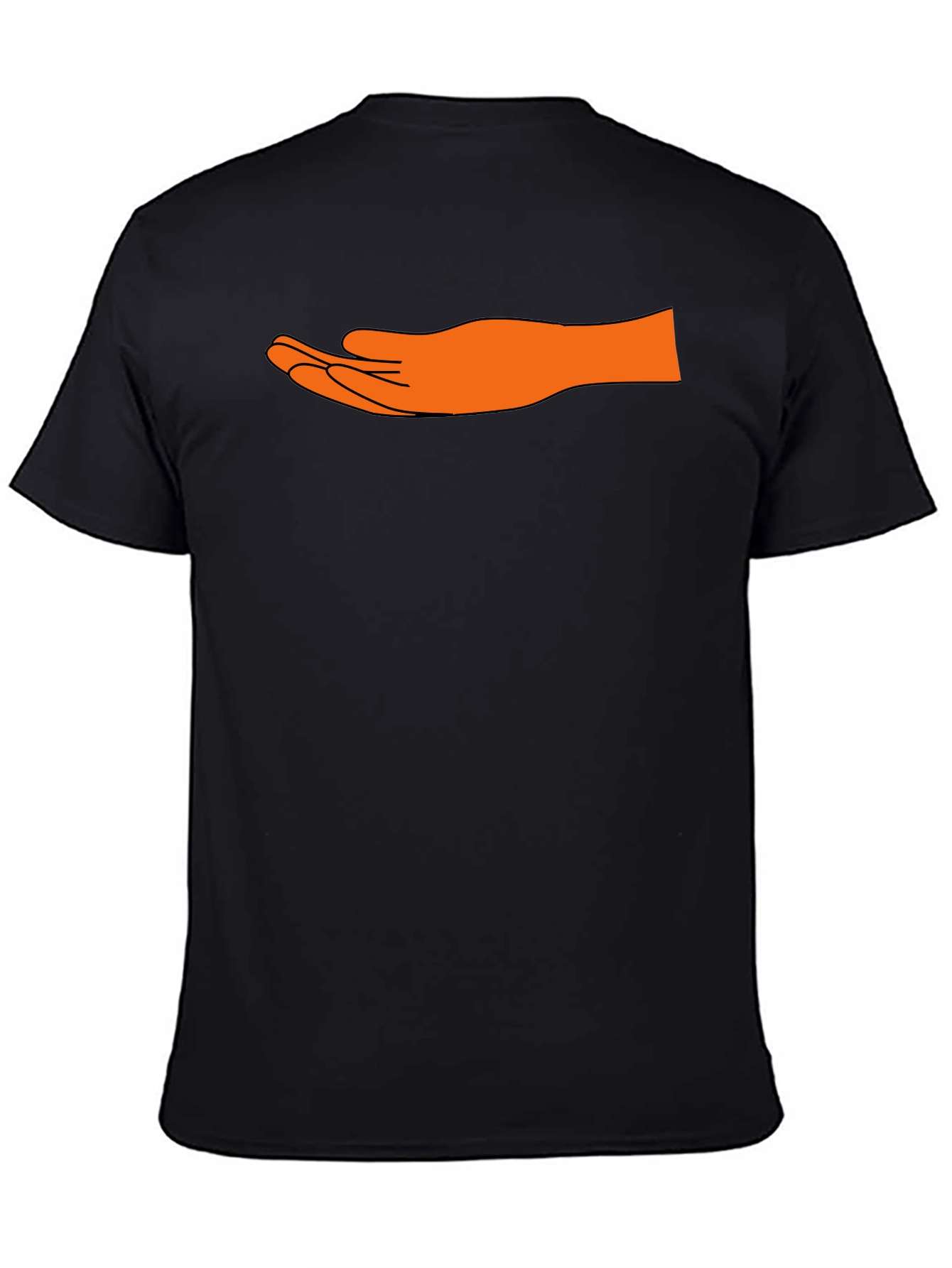 Open Hand Graphic Tee - Trendy Black T-Shirt