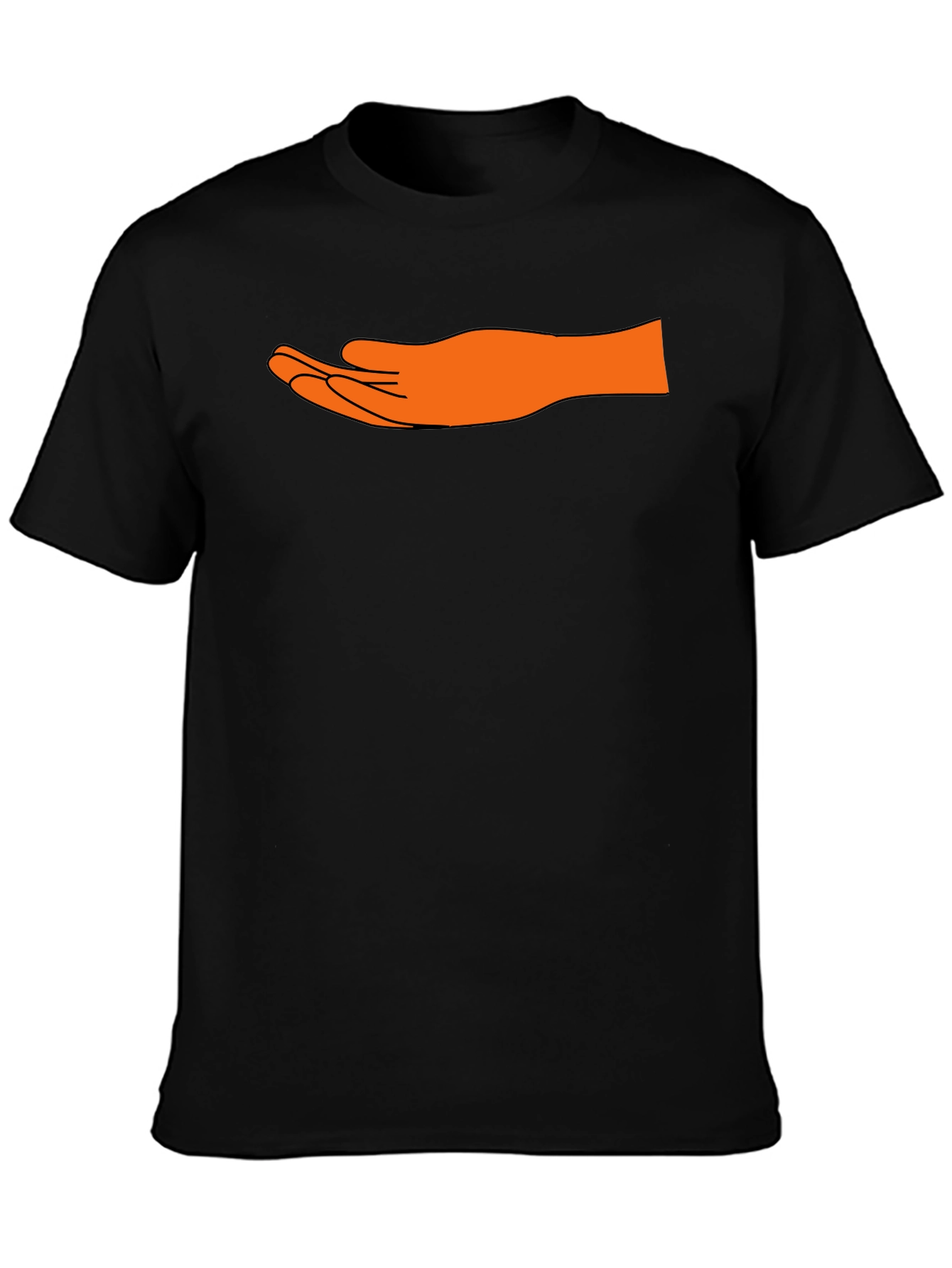 Open Hand Graphic Tee - Trendy Black T-Shirt