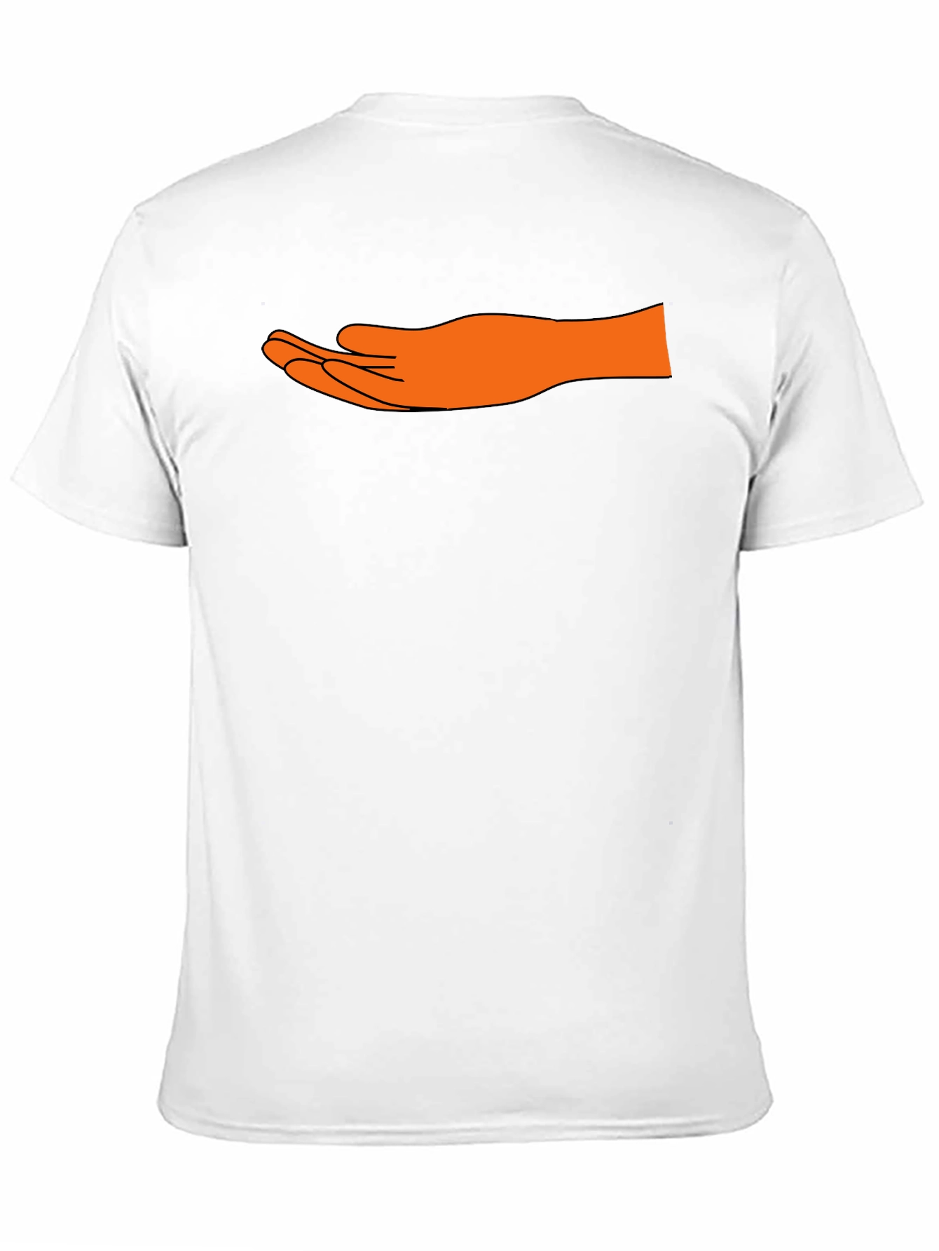 Open Hand Graphic Tee - Trendy Black T-Shirt