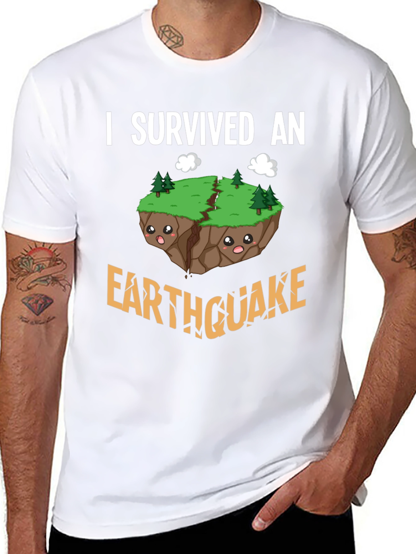 I Survived an Earthquake T-Shirt Novelty