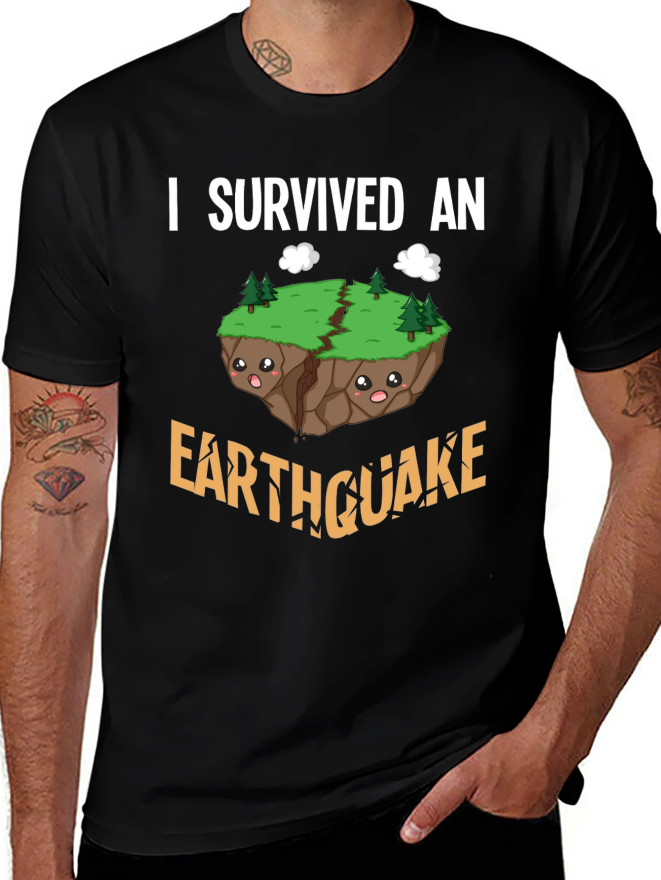 I Survived an Earthquake T-Shirt Novelty