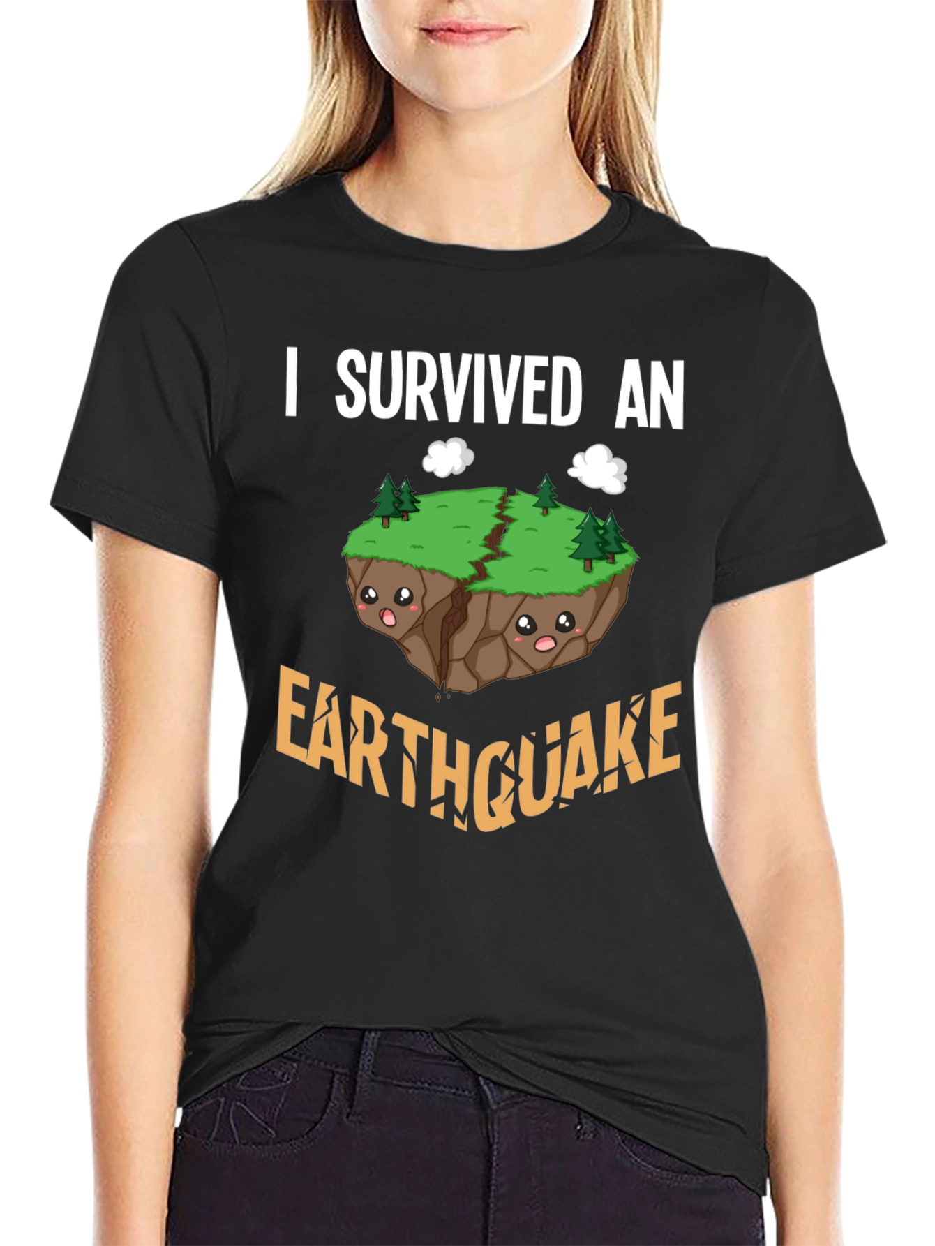 I Survived an Earthquake T-Shirt Novelty