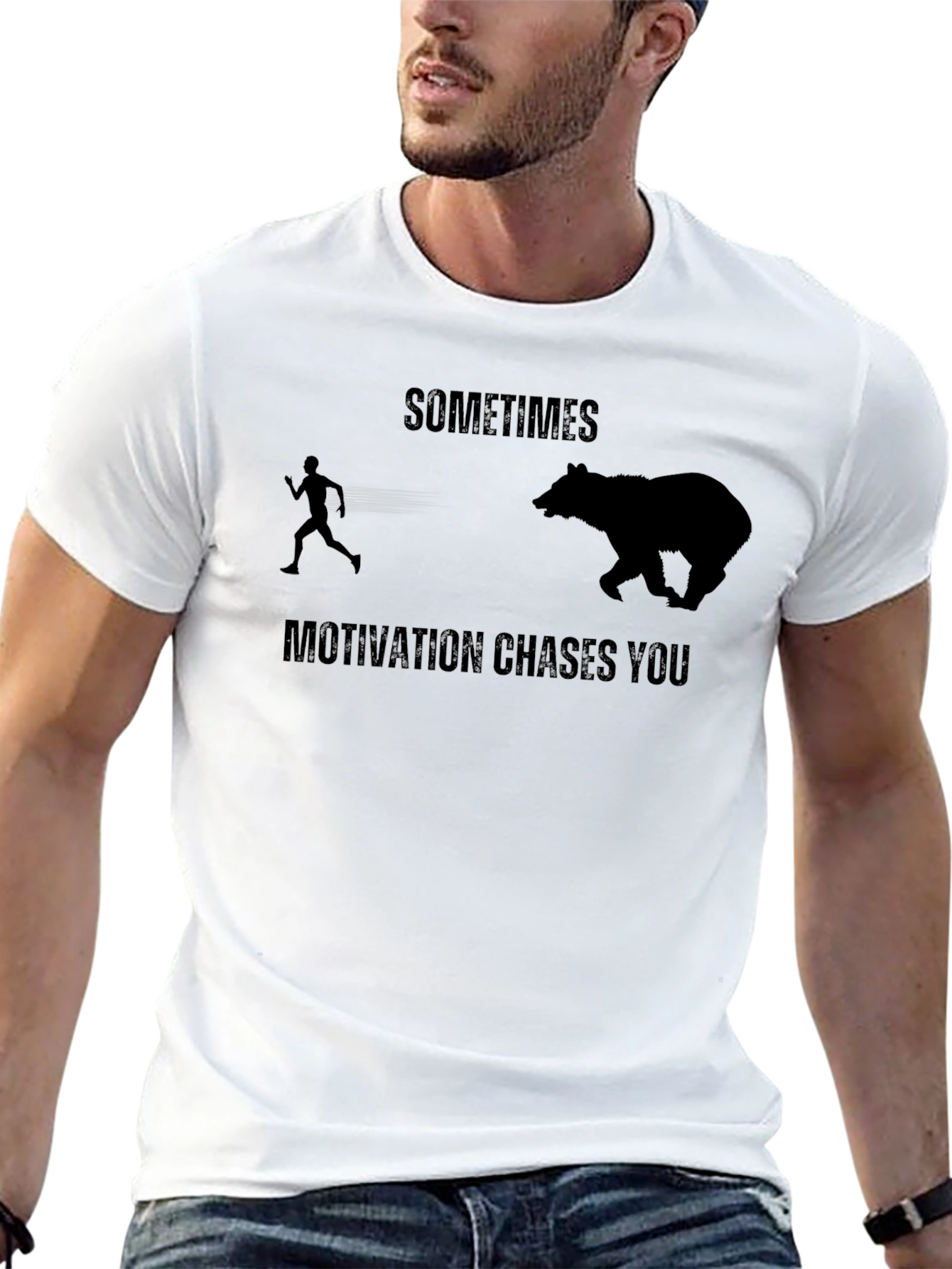 Motivational Chase Black T-Shirt