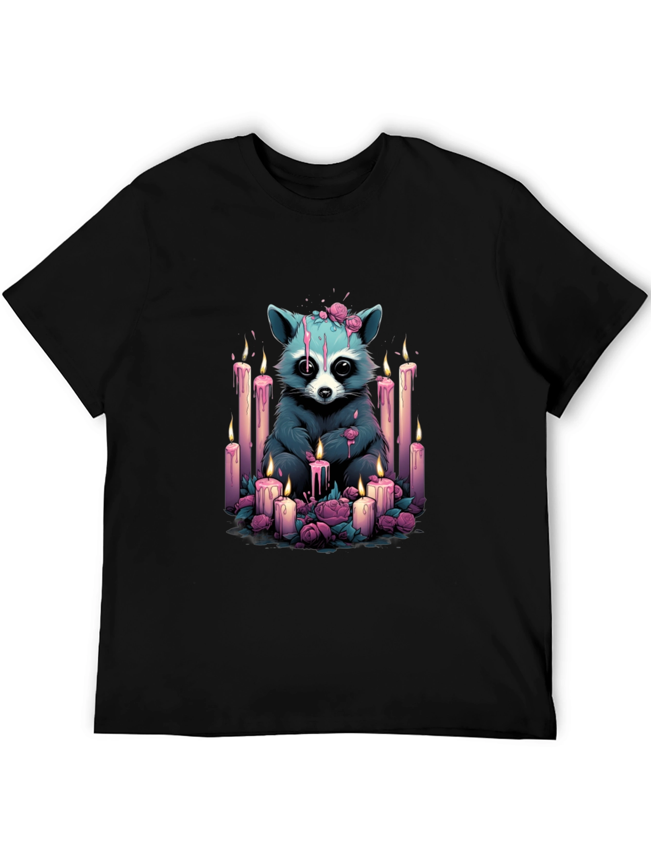 Raccoon Candlelight Graphic Tee