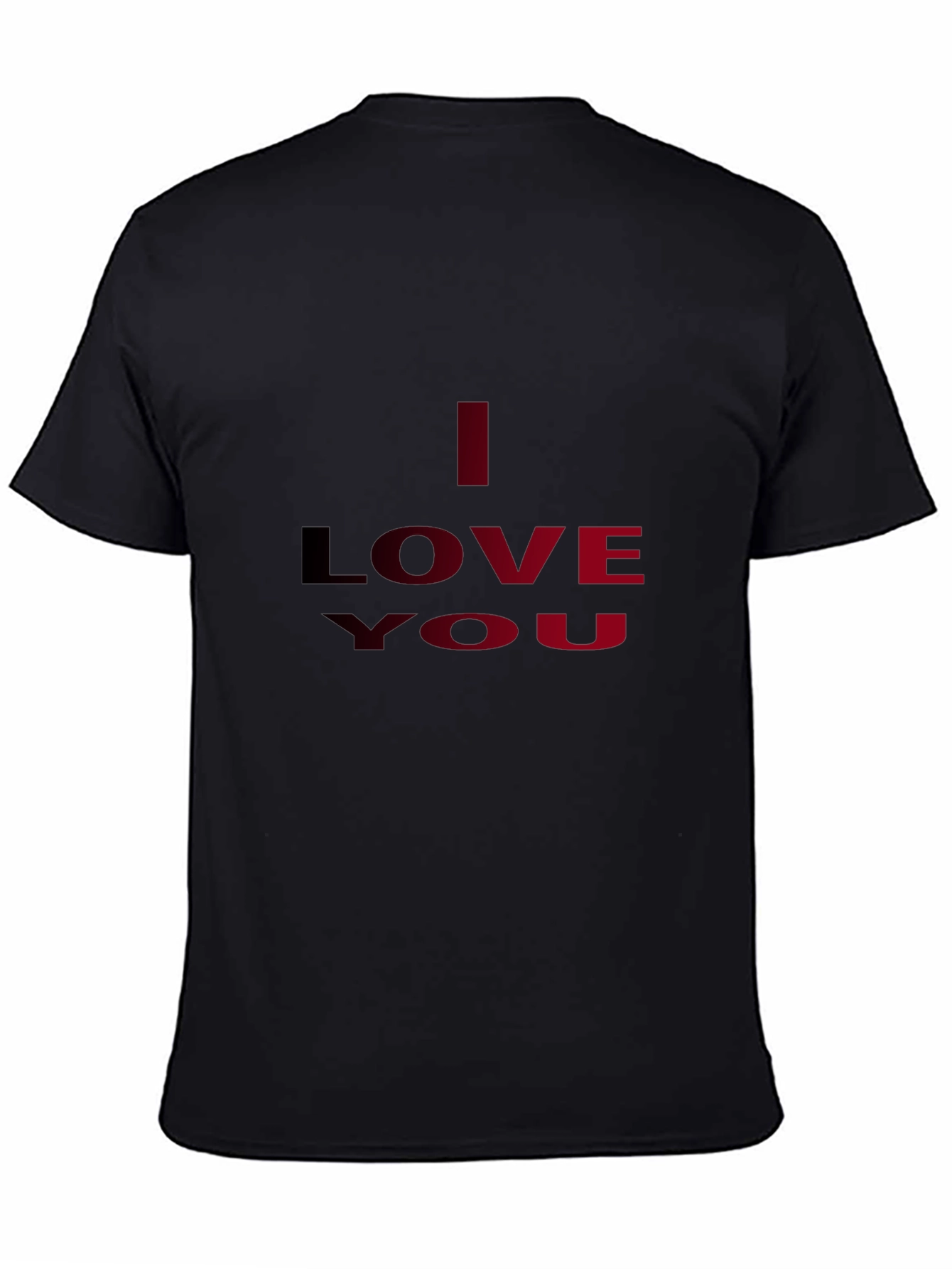 I Love You Graphic Tee - Black Casual T-Shirt
