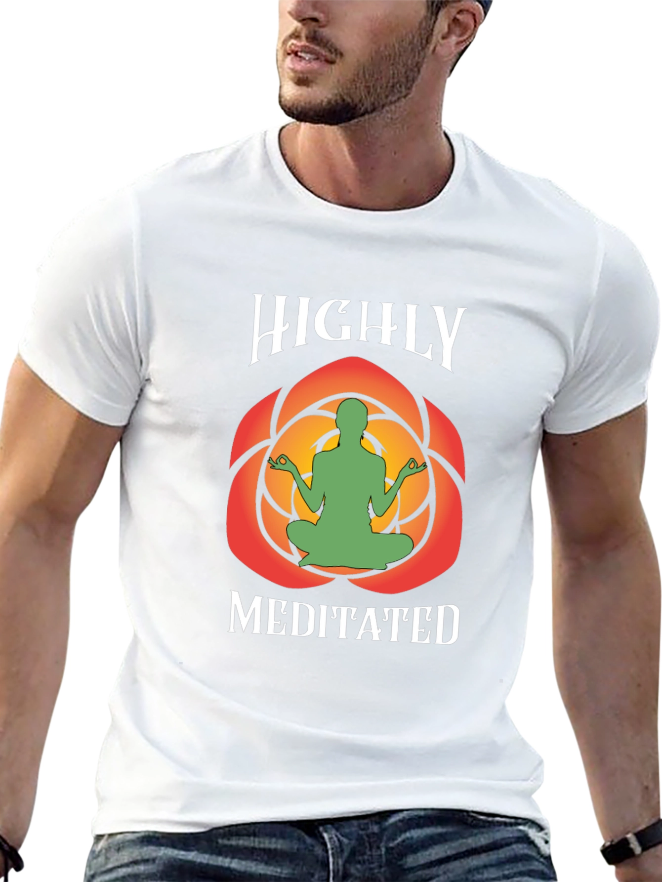 Highly Meditated Black Graphic Tee