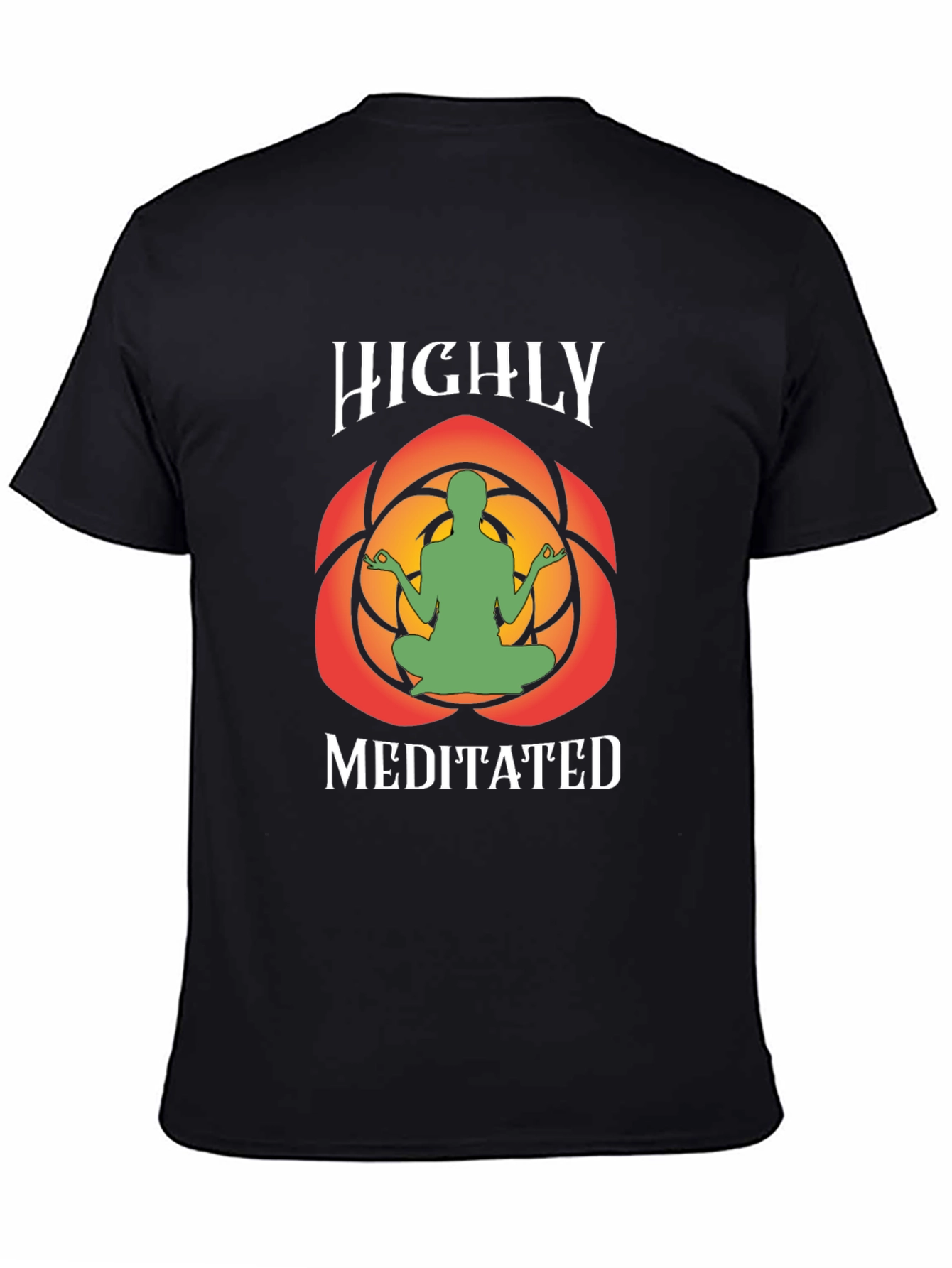 Highly Meditated Black Graphic Tee