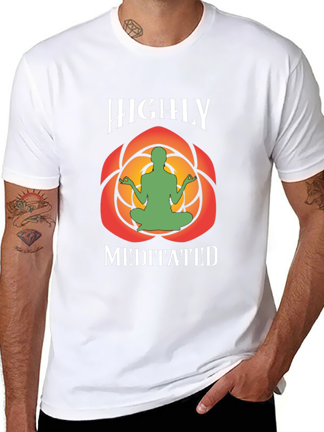Highly Meditated Black Graphic Tee