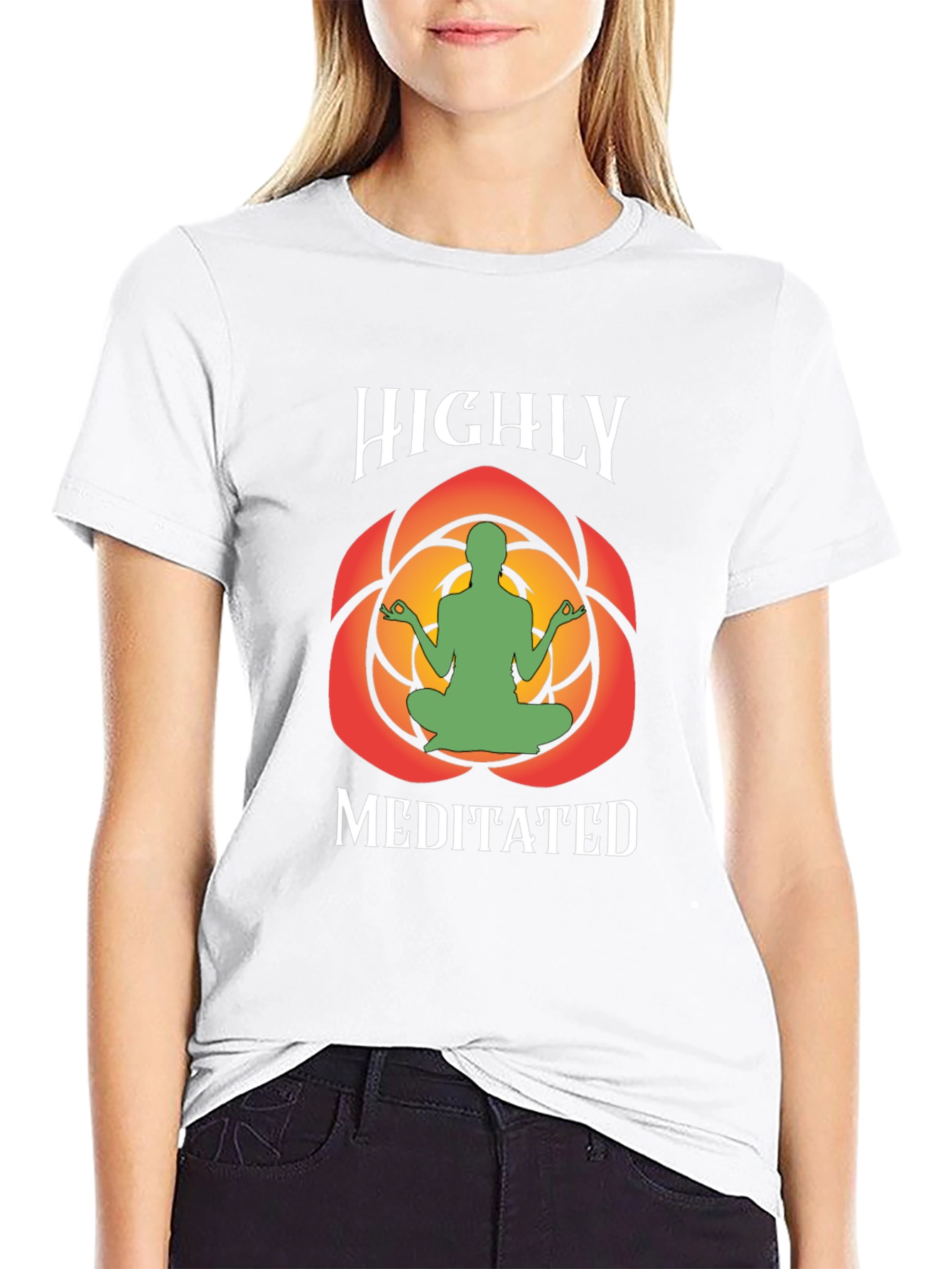 Highly Meditated Black Graphic Tee