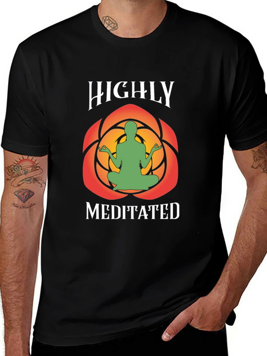 Highly Meditated Black Graphic Tee