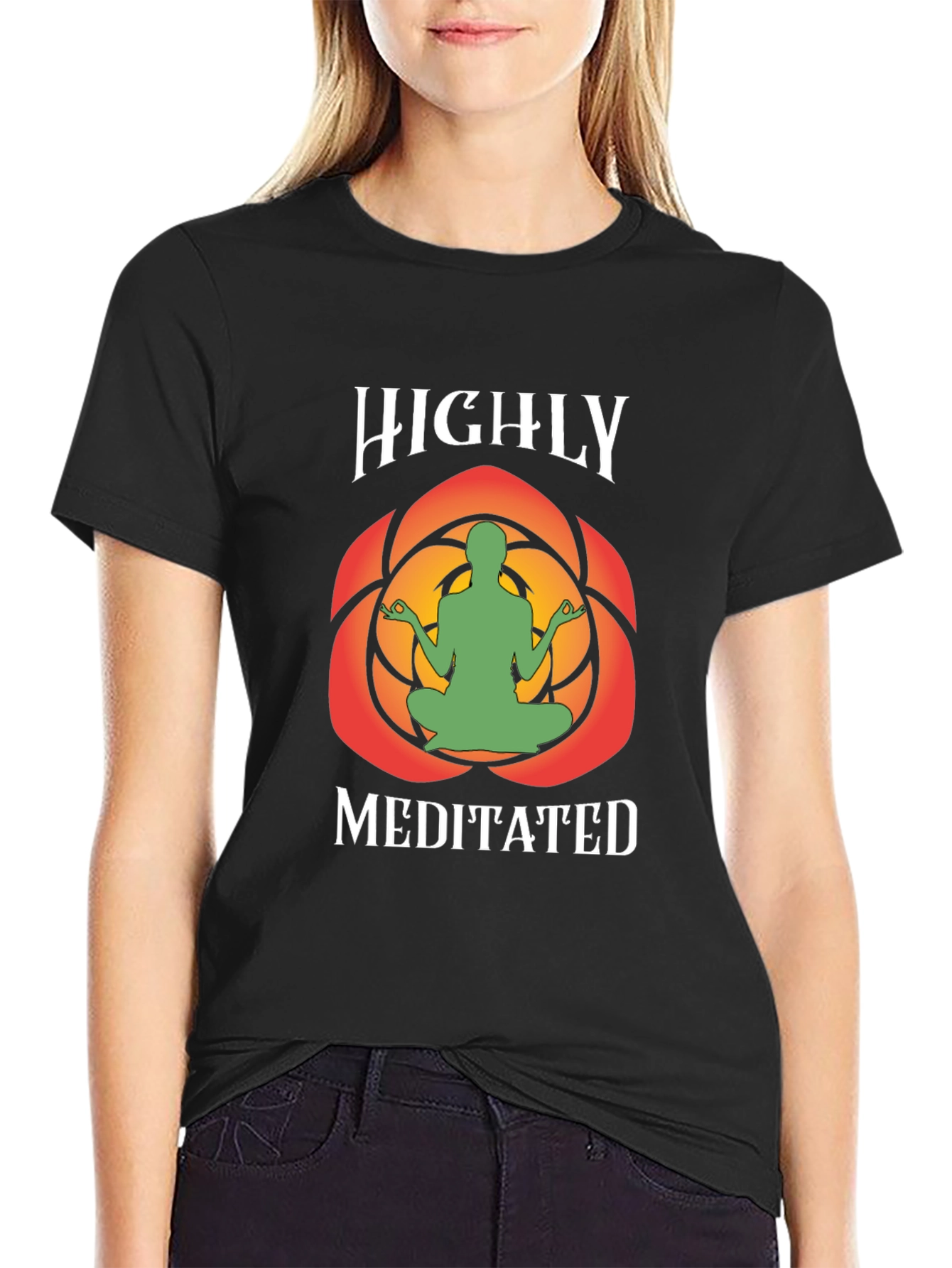 Highly Meditated Black Graphic Tee