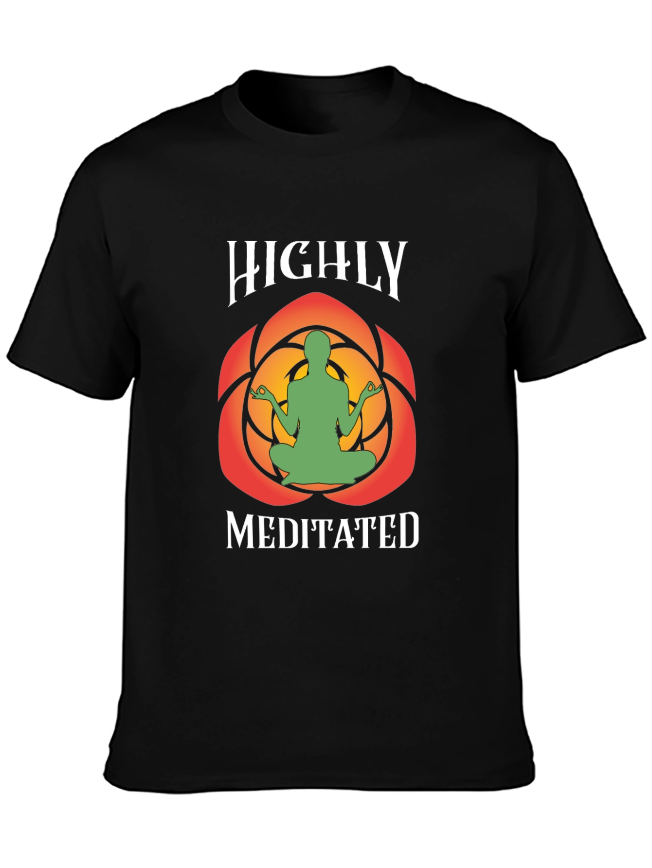 Highly Meditated Black Graphic Tee