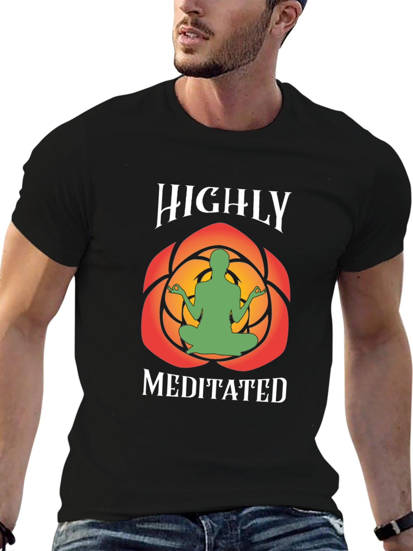Highly Meditated Black Graphic Tee