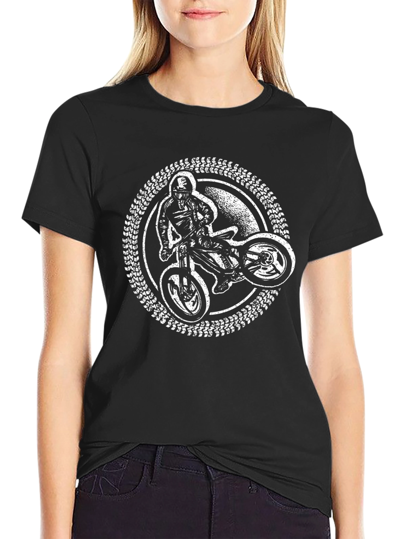 Motorcross Rider Graphic Tee - Black
