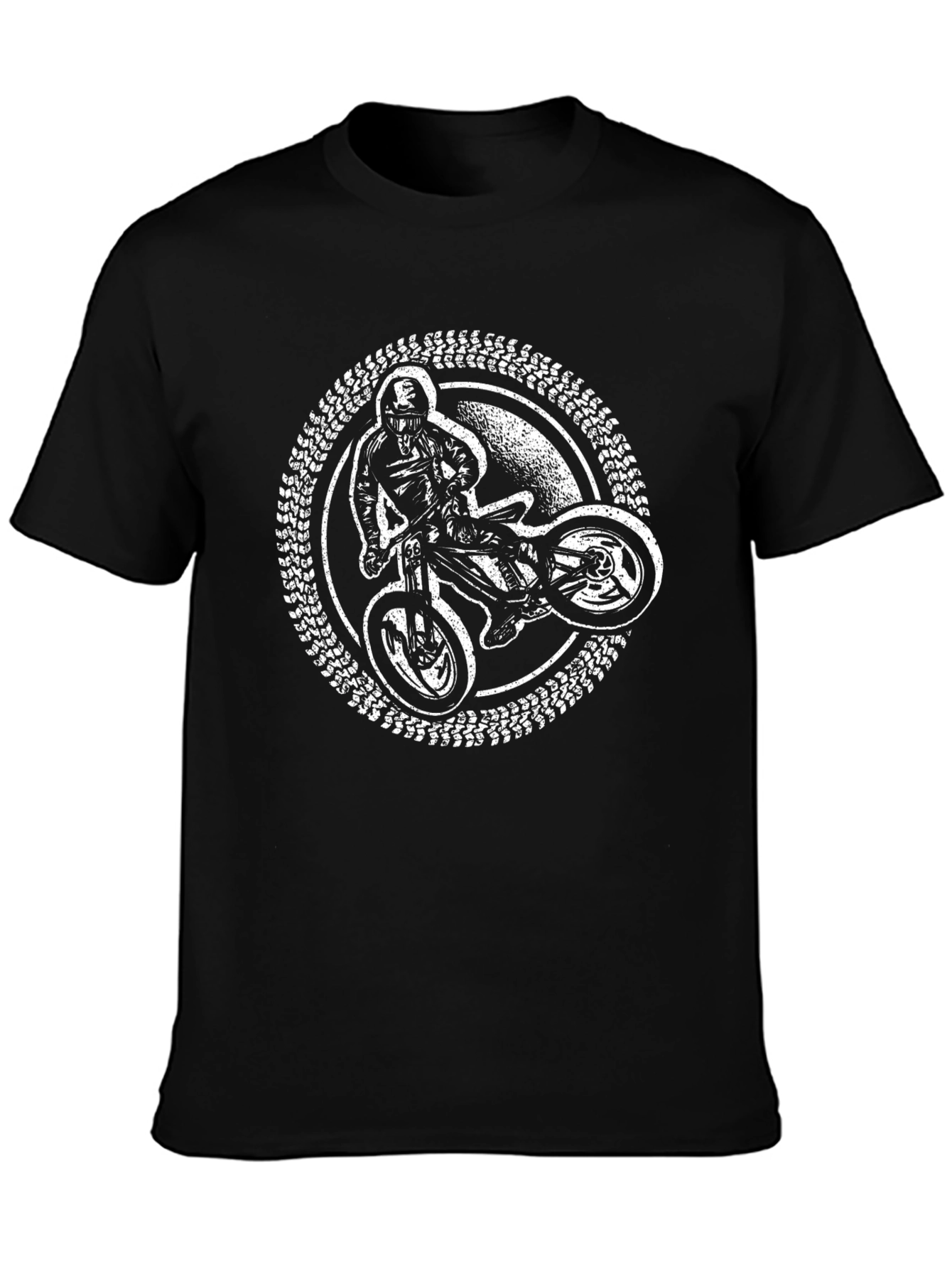 Motorcross Rider Graphic Tee - Black