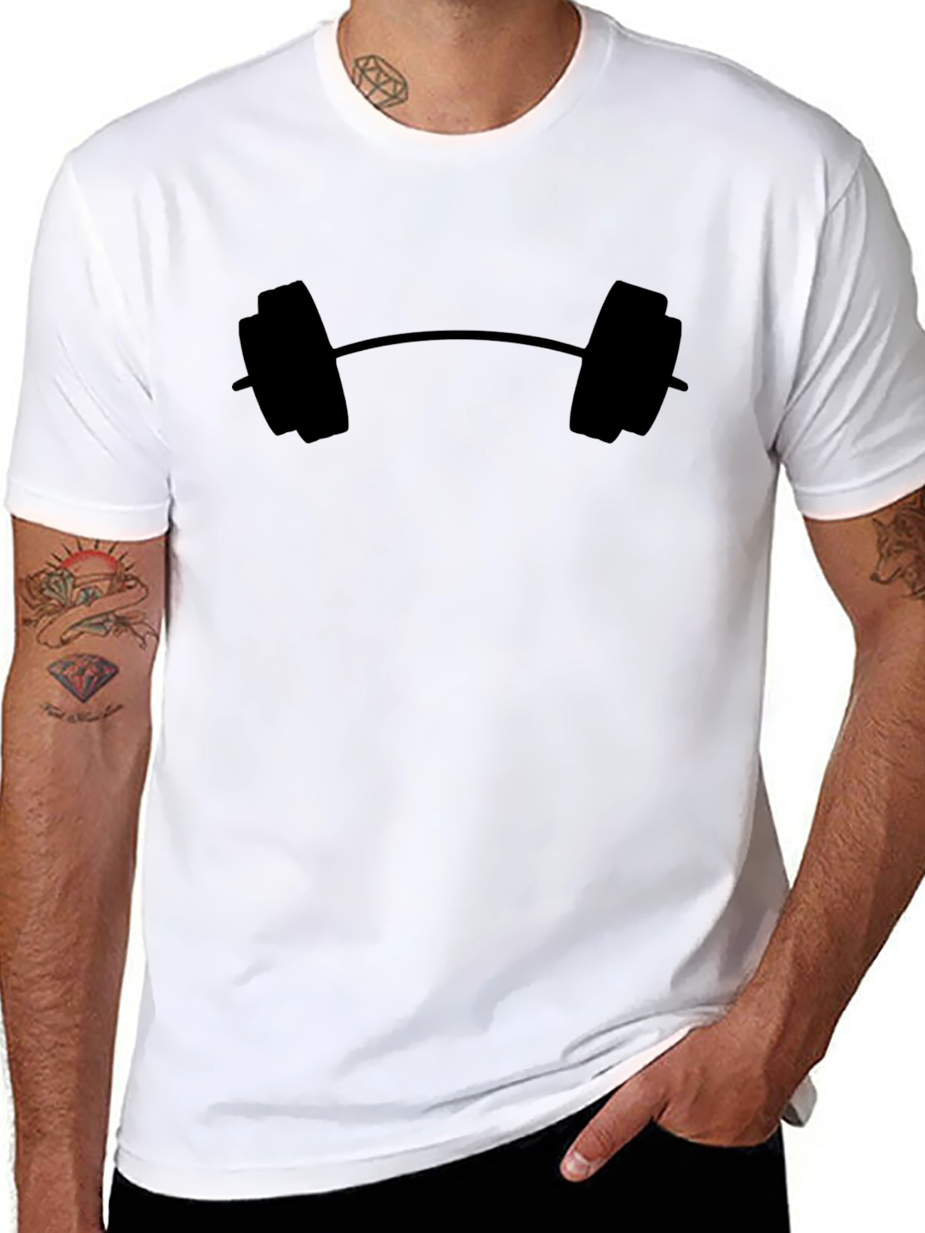 Barbell Graphic Black T-Shirt - Gym & Fitness Apparel