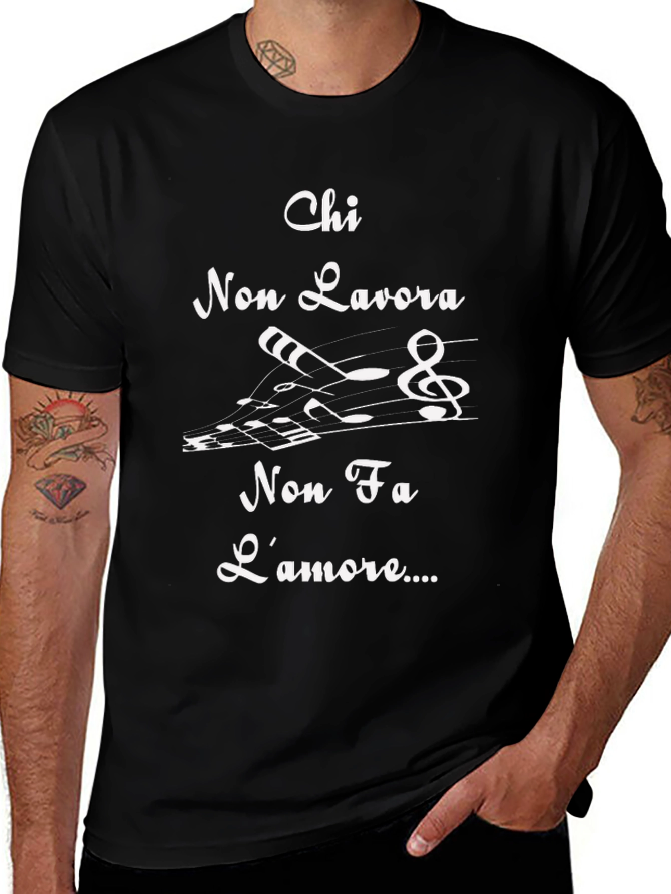 Chi Non Lavora T-Shirt - Italian Proverb Tee