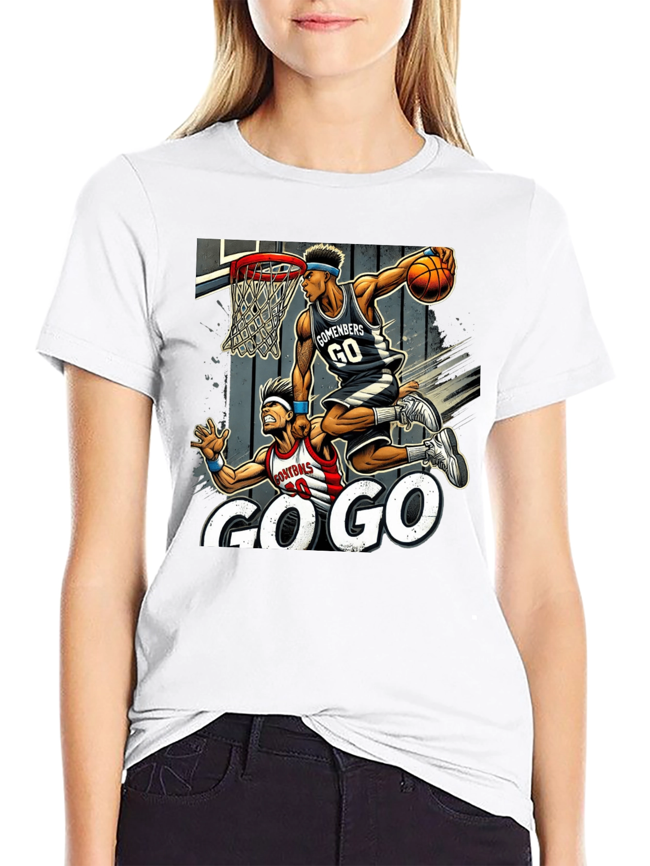 Go Go Basketball Graphic T-Shirt