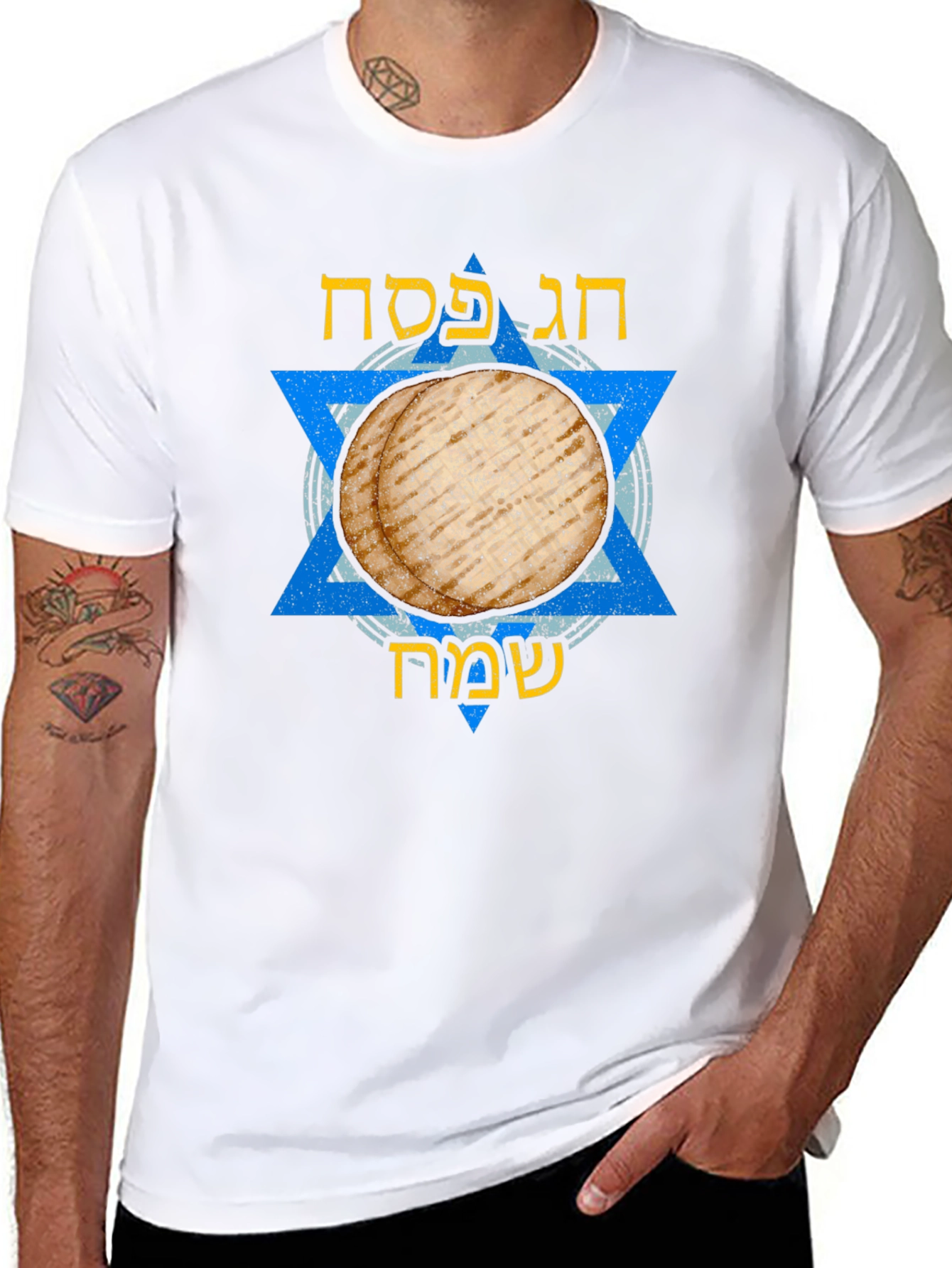Passover Matzah Star of David Mens T-shirt