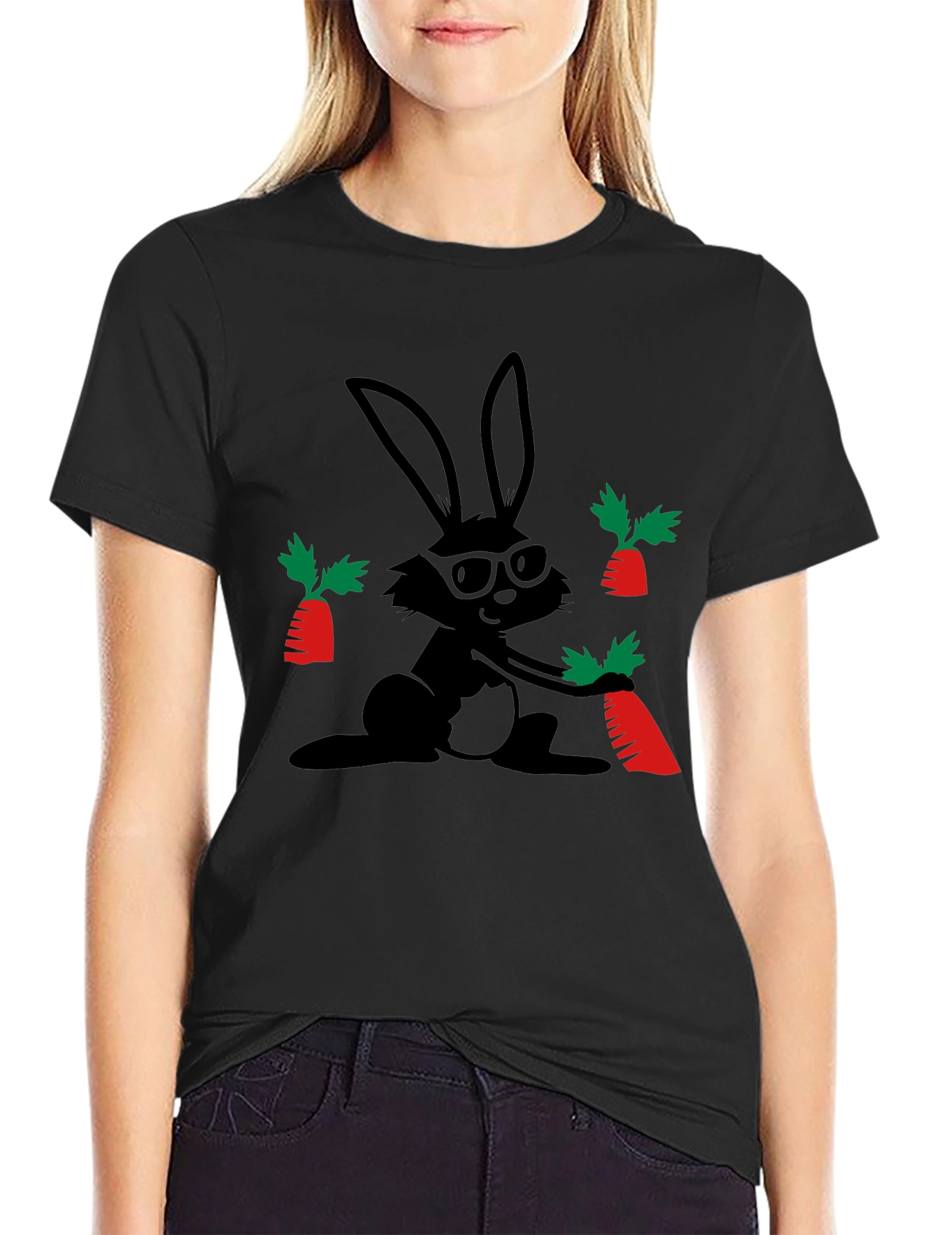 Cool Bunny & Carrot Graphic Tee