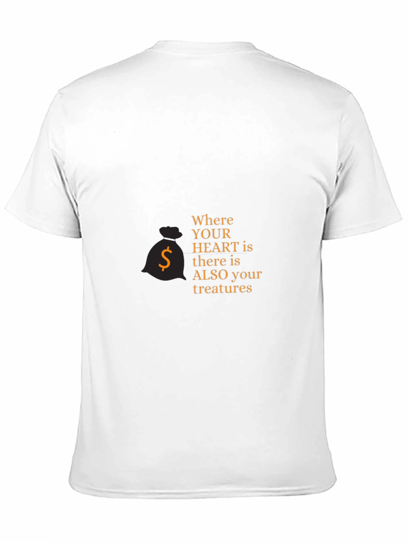Mens Black Graphic Tee: Where Your Heart Is