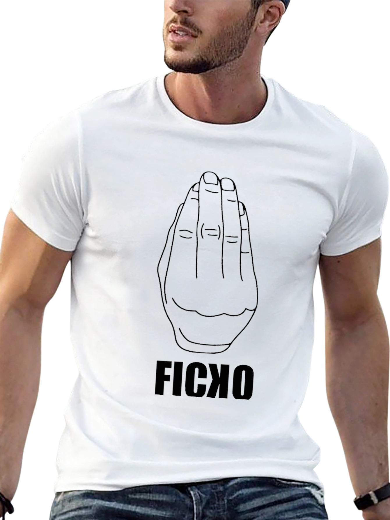 Ficko Hand Gesture Black T-Shirt