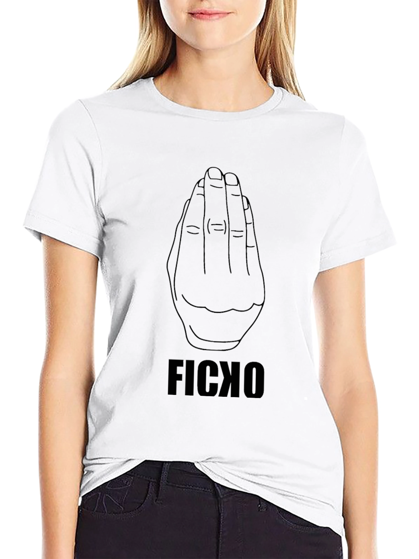 Ficko Hand Gesture Black T-Shirt