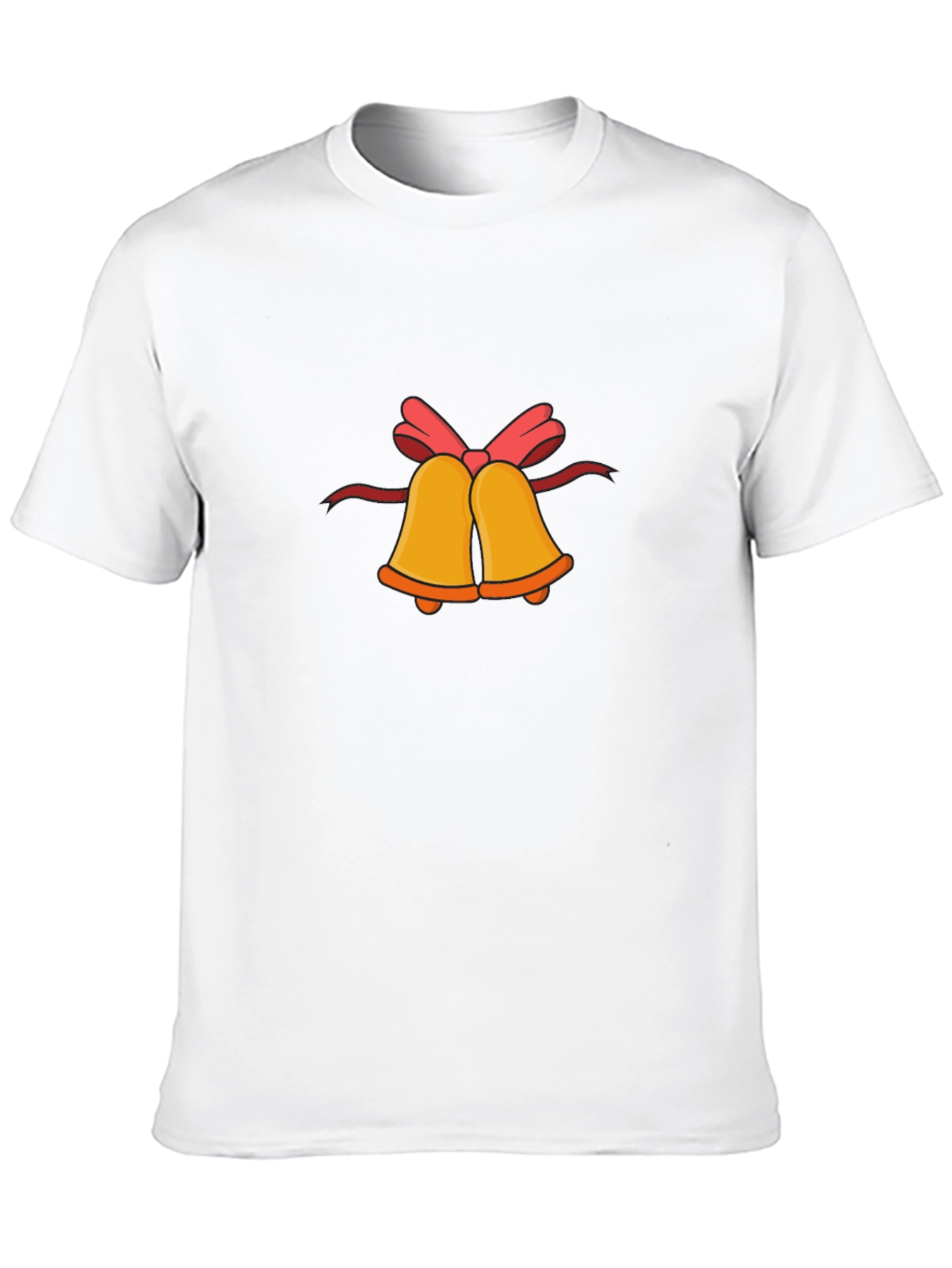 Festive Bells Graphic Tee - Black Cotton Comfort