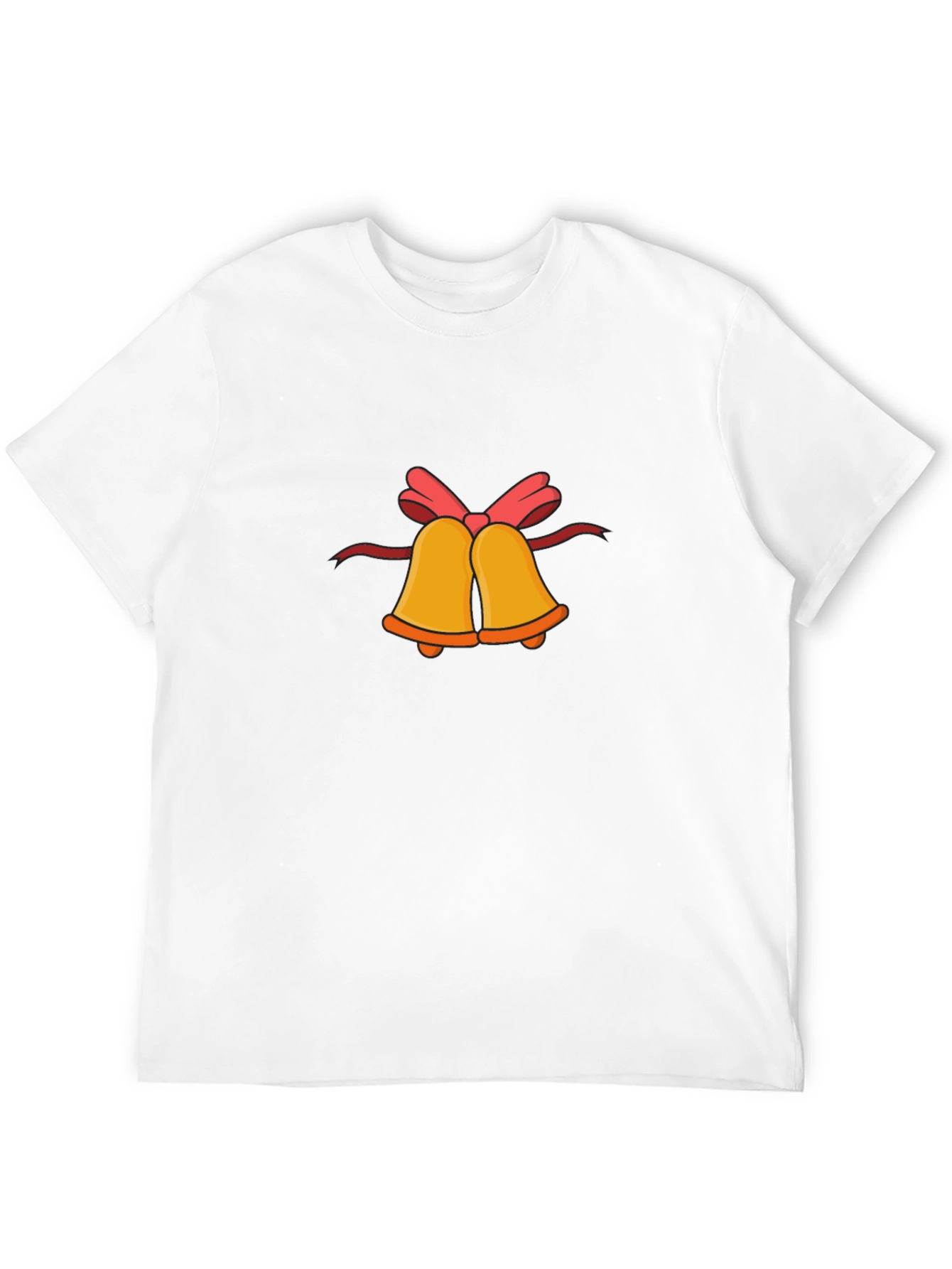Festive Bells Graphic Tee - Black Cotton Comfort