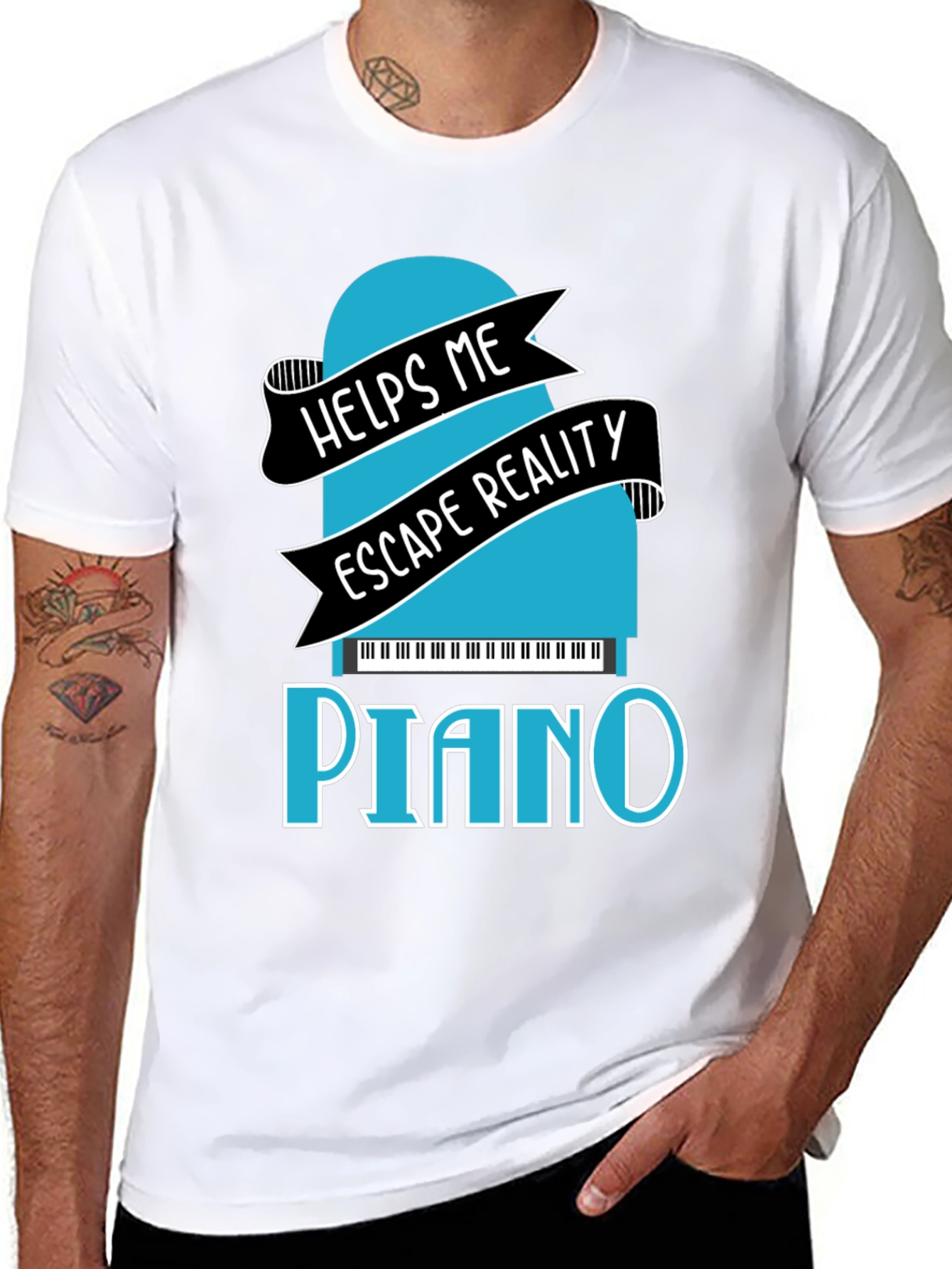 Piano Escape Reality Graphic T-Shirt