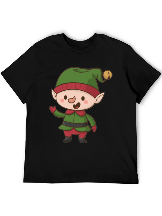 Festive Elf Graphic Tee - Holiday Cheer!