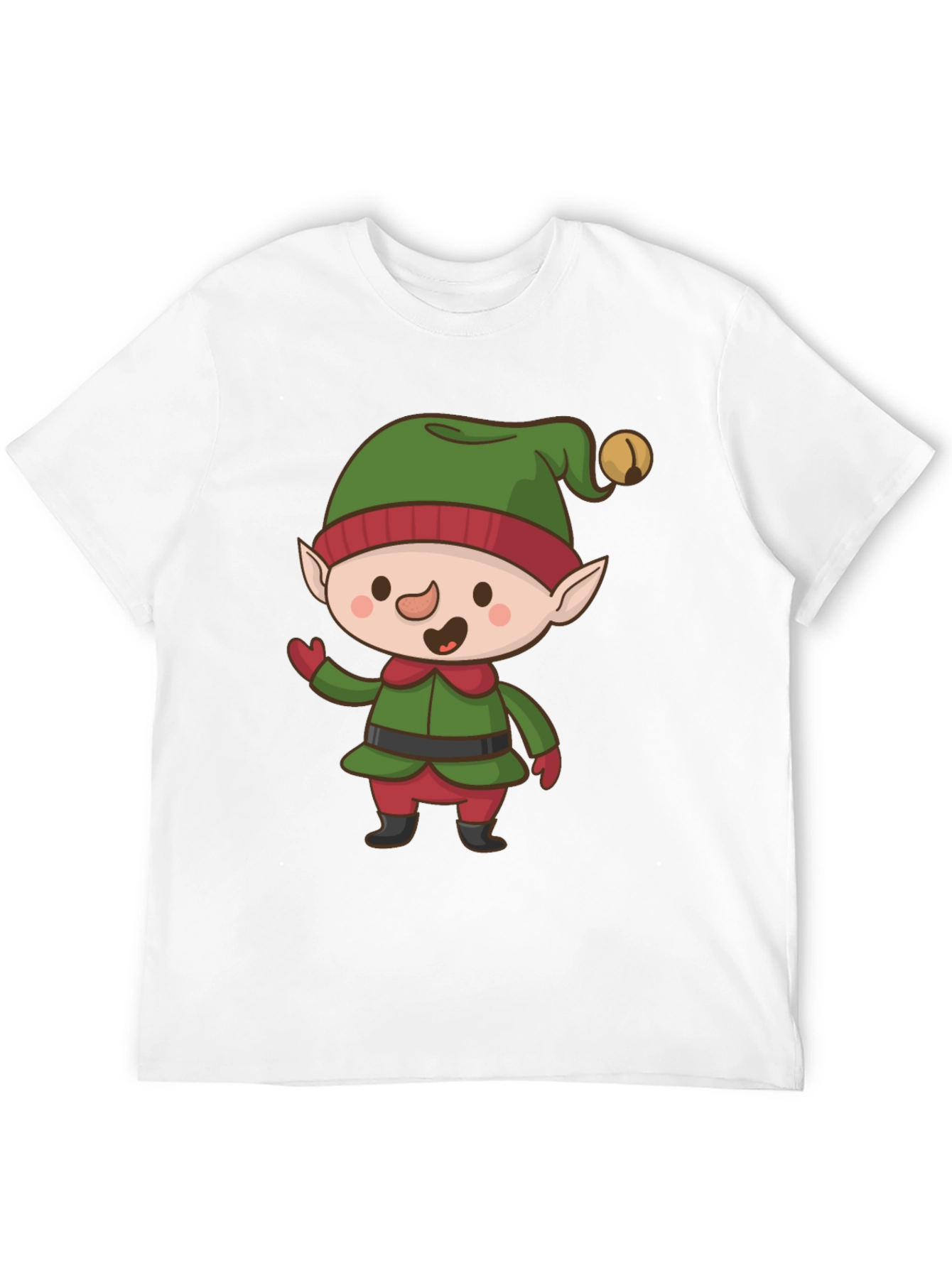 Festive Elf Graphic Tee - Holiday Cheer!