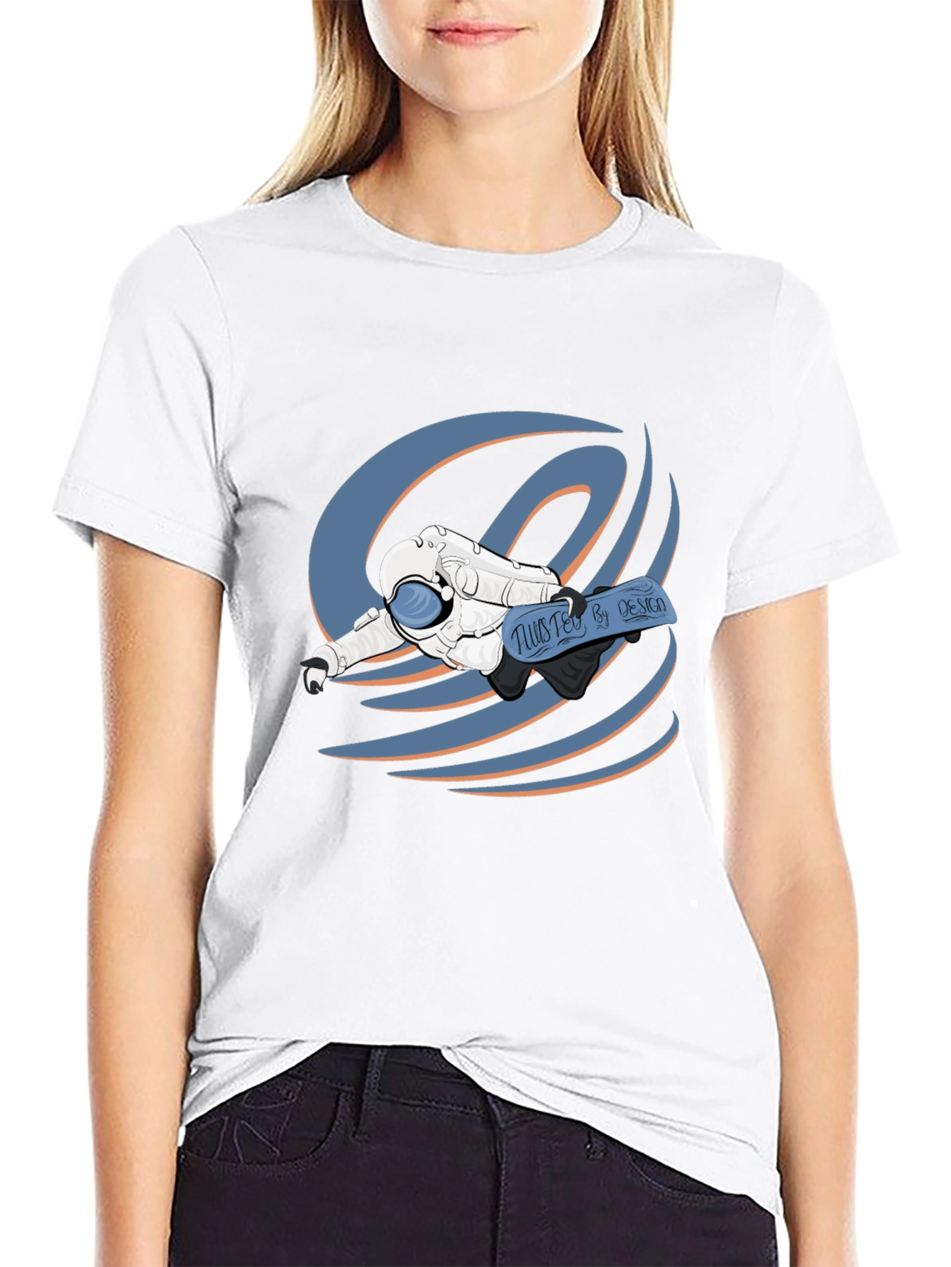 Astronaut Tee: Twisted By Design Black T-Shirt