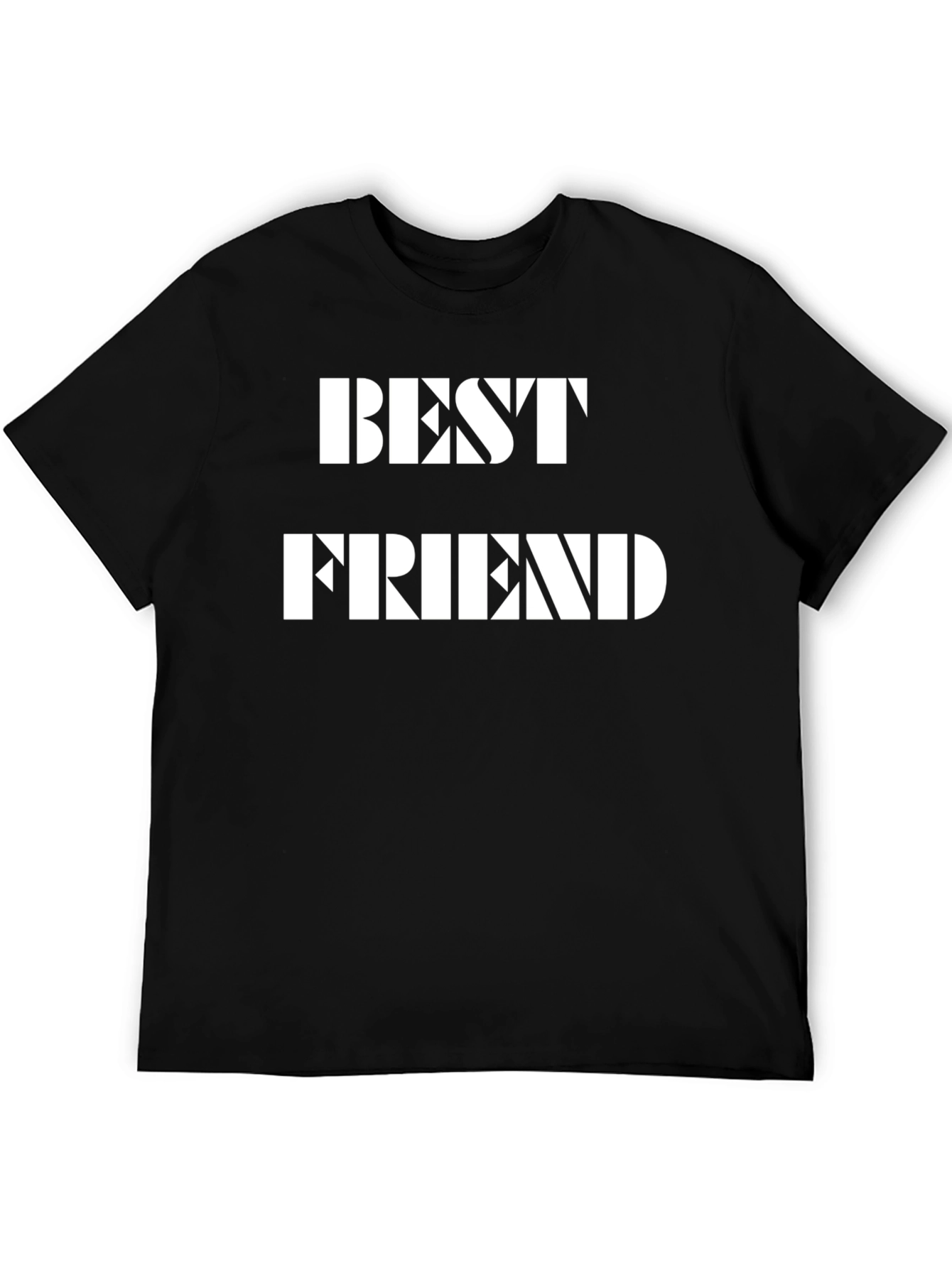 Best Friend Graphic Tee - Black Cotton T-Shirt