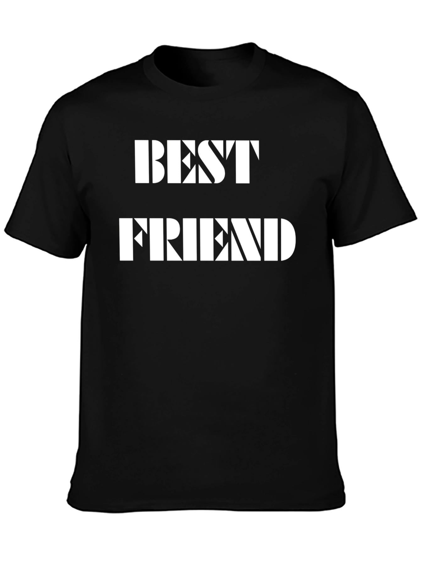 Best Friend Graphic Tee - Black Cotton T-Shirt